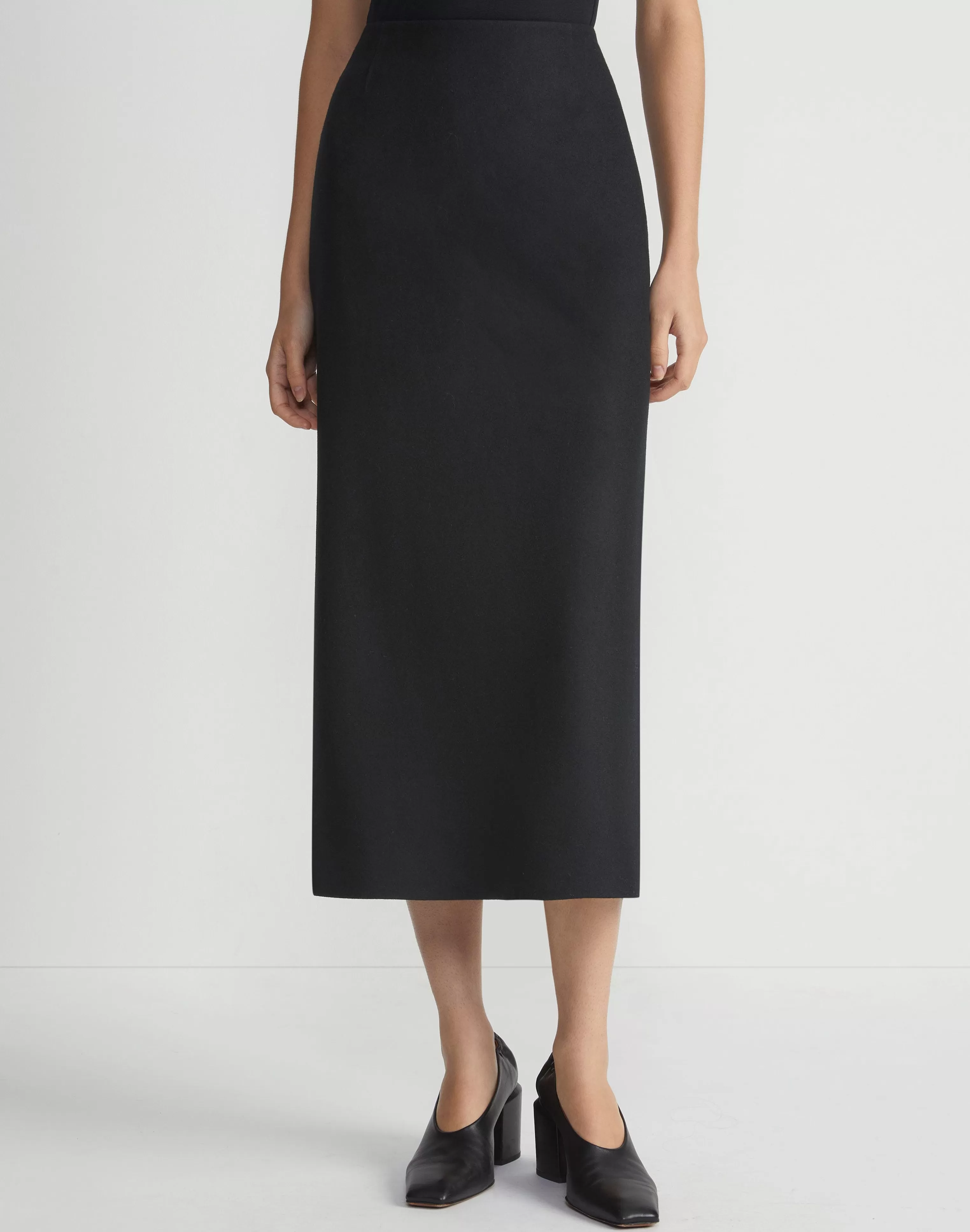 Boiled Wool-Cashmere Jersey Pencil Skirt<Lafayette 148 New York Cheap