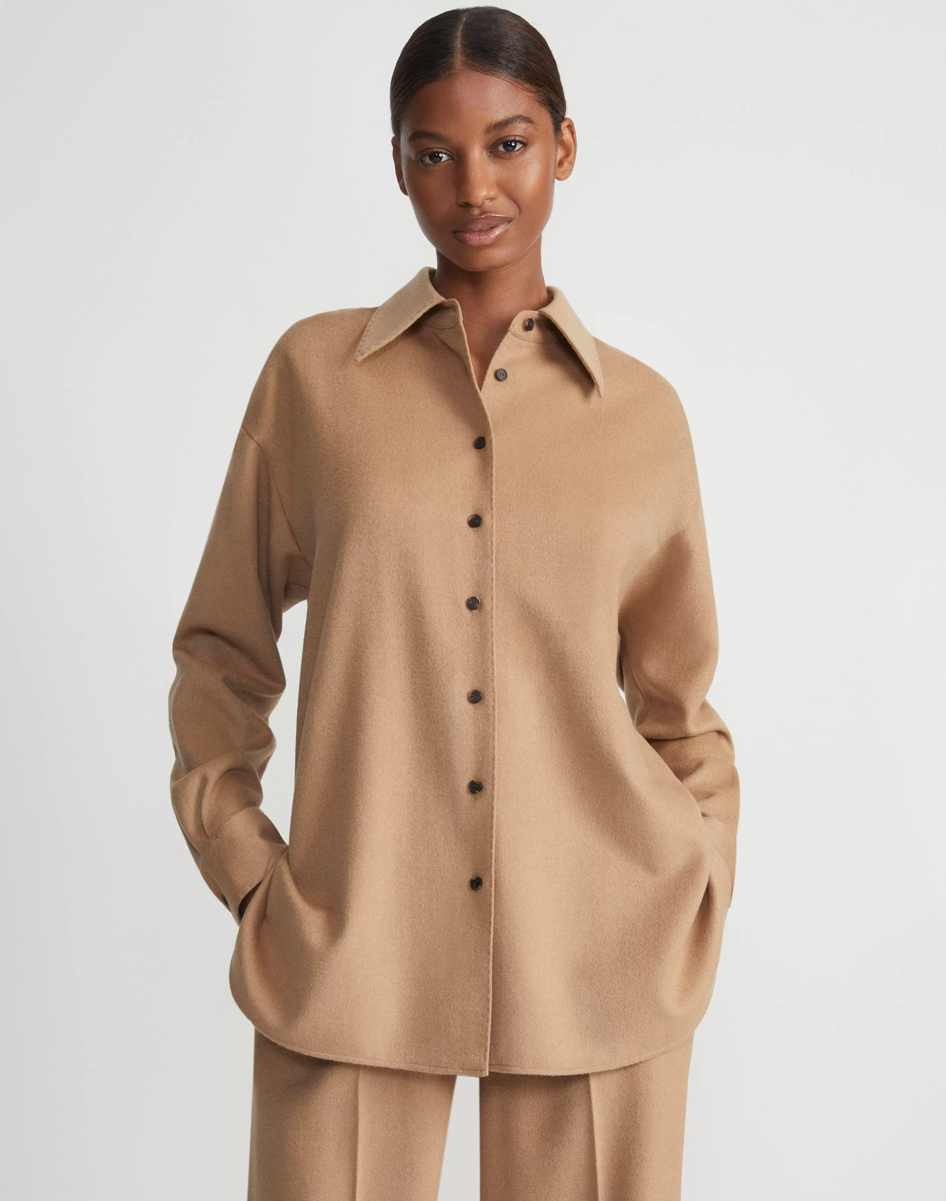 Hair Drop Shoulder Shirt Jacket<Lafayette 148 New York Flash Sale