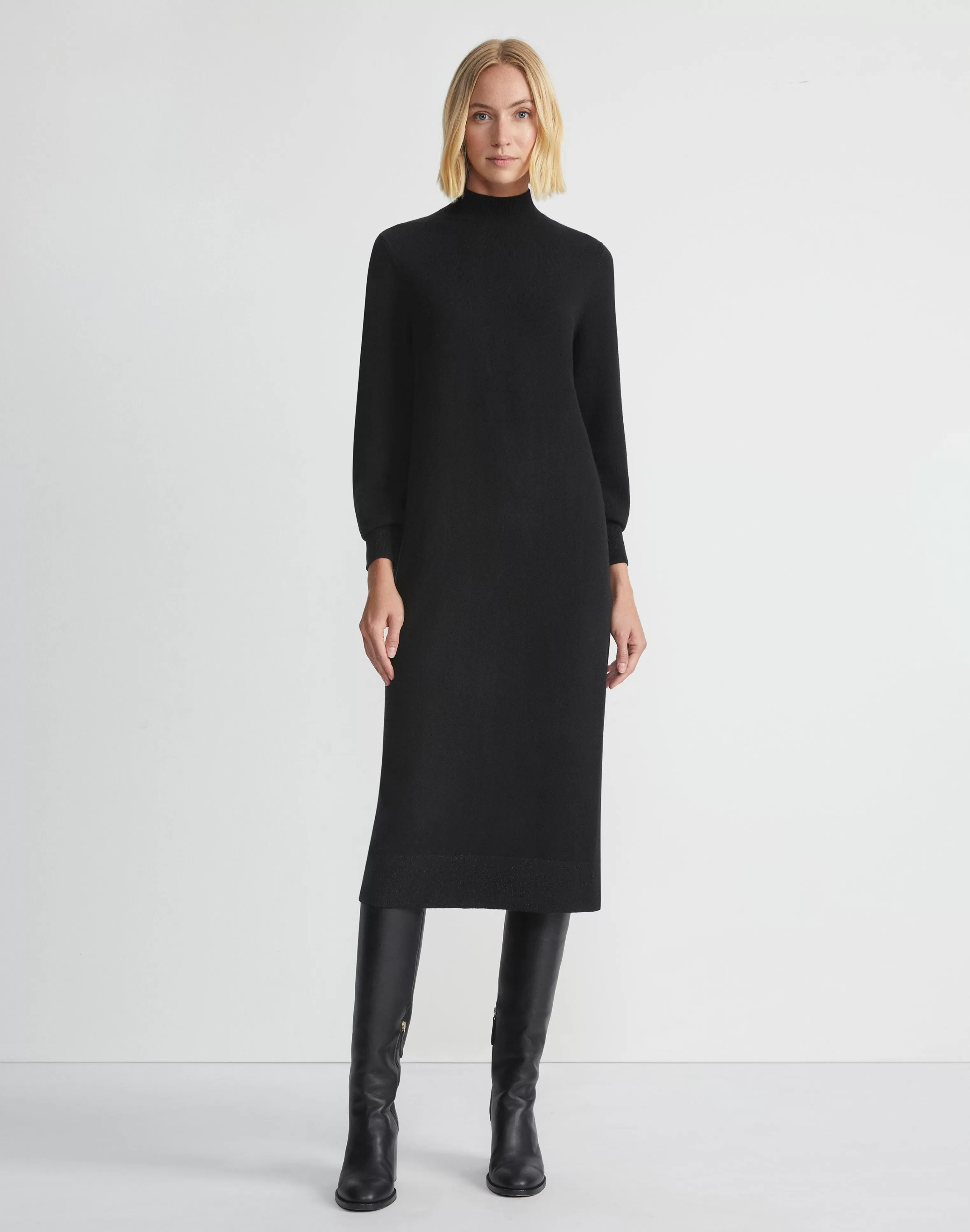 Cashmere Blouson Sleeve Dress<Lafayette 148 New York Clearance