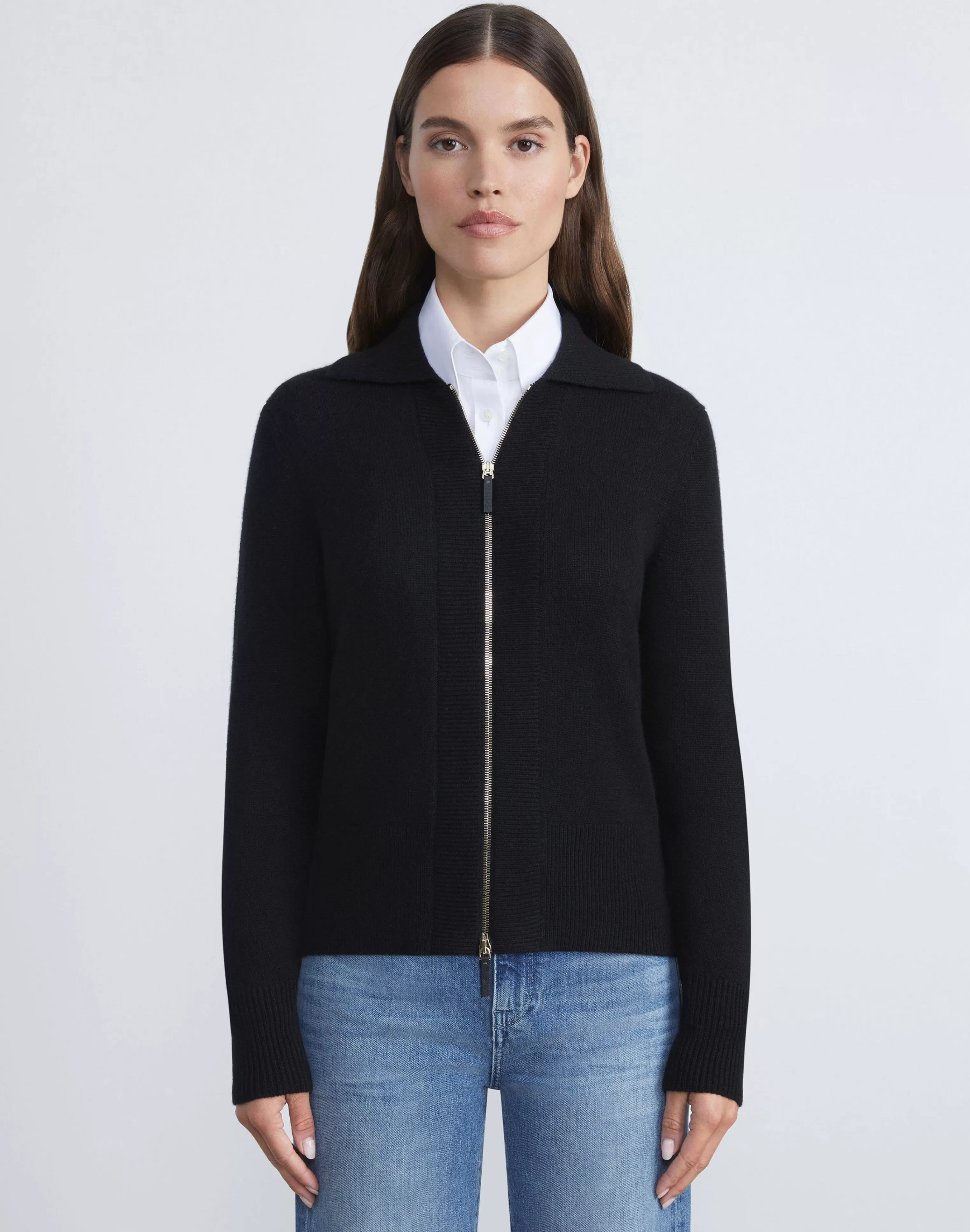 Cashmere Polo Cardigan<Lafayette 148 New York Cheap