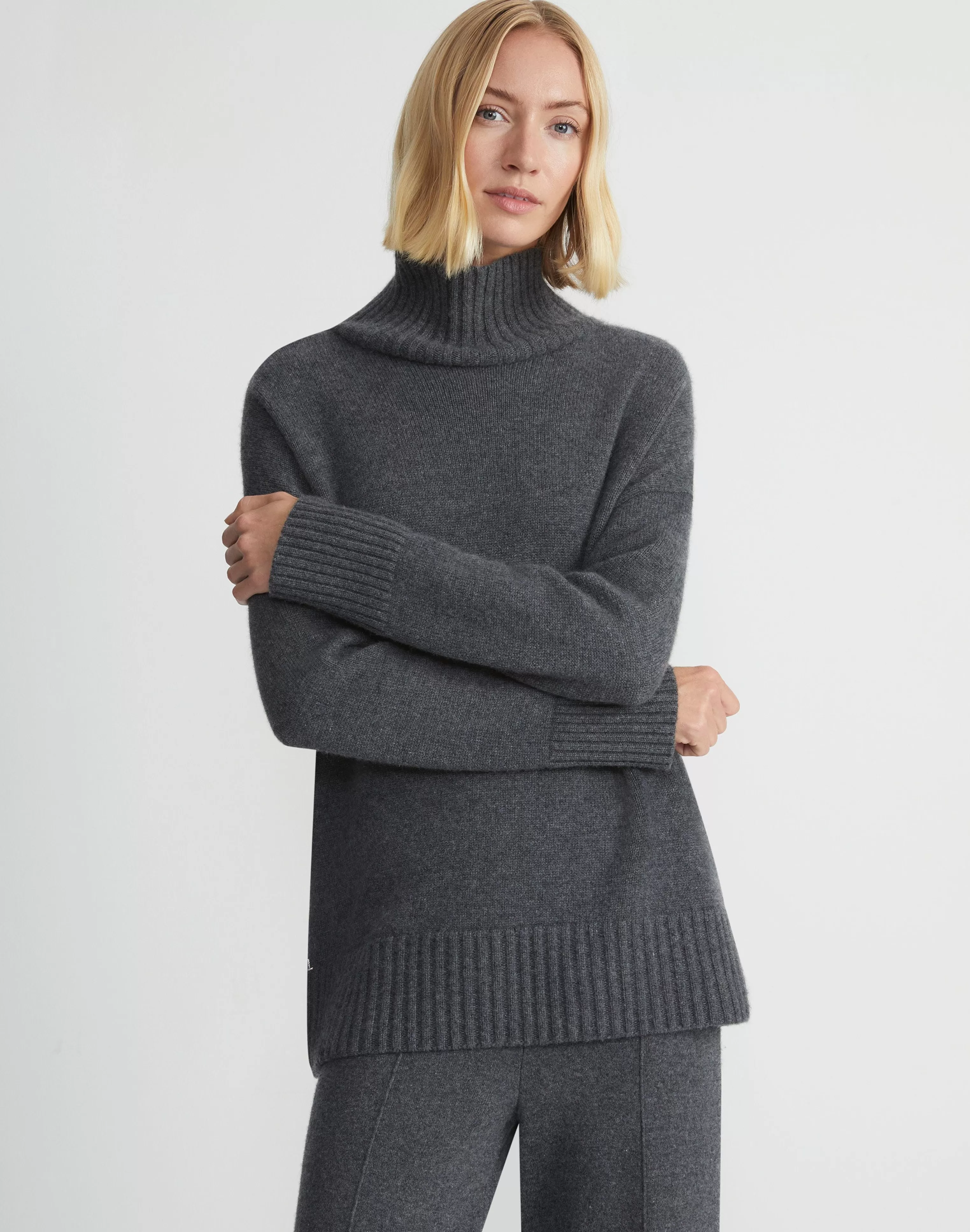 Cashmere Stand Collar Sweater<Lafayette 148 New York Cheap