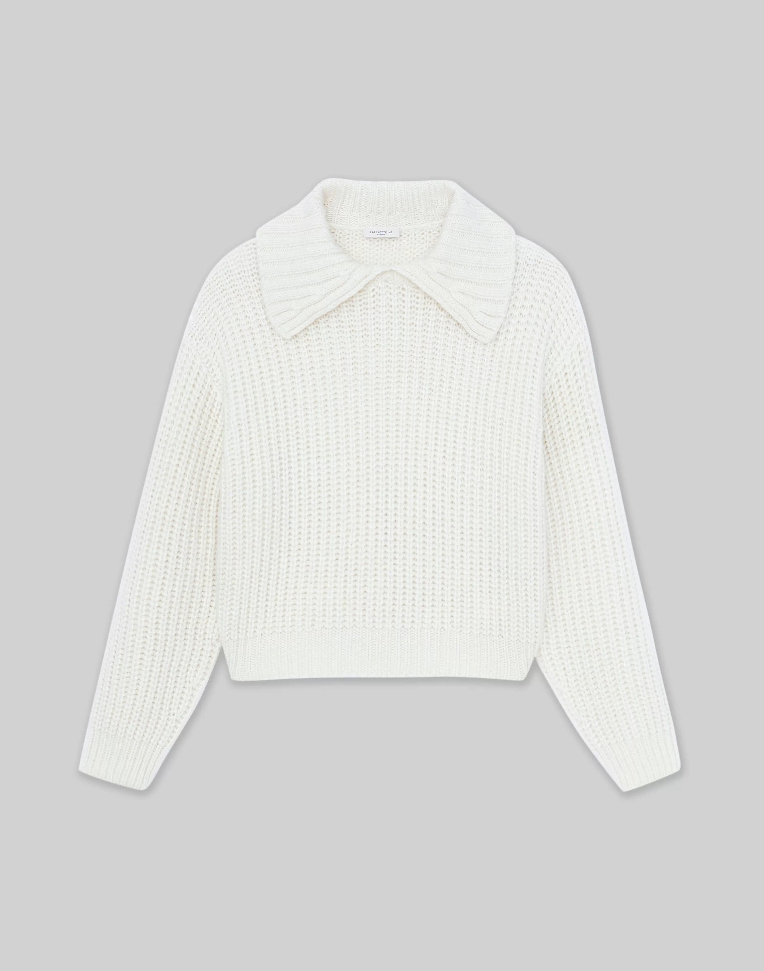 Cashmere-Silk Collared Sweater<Lafayette 148 New York Clearance