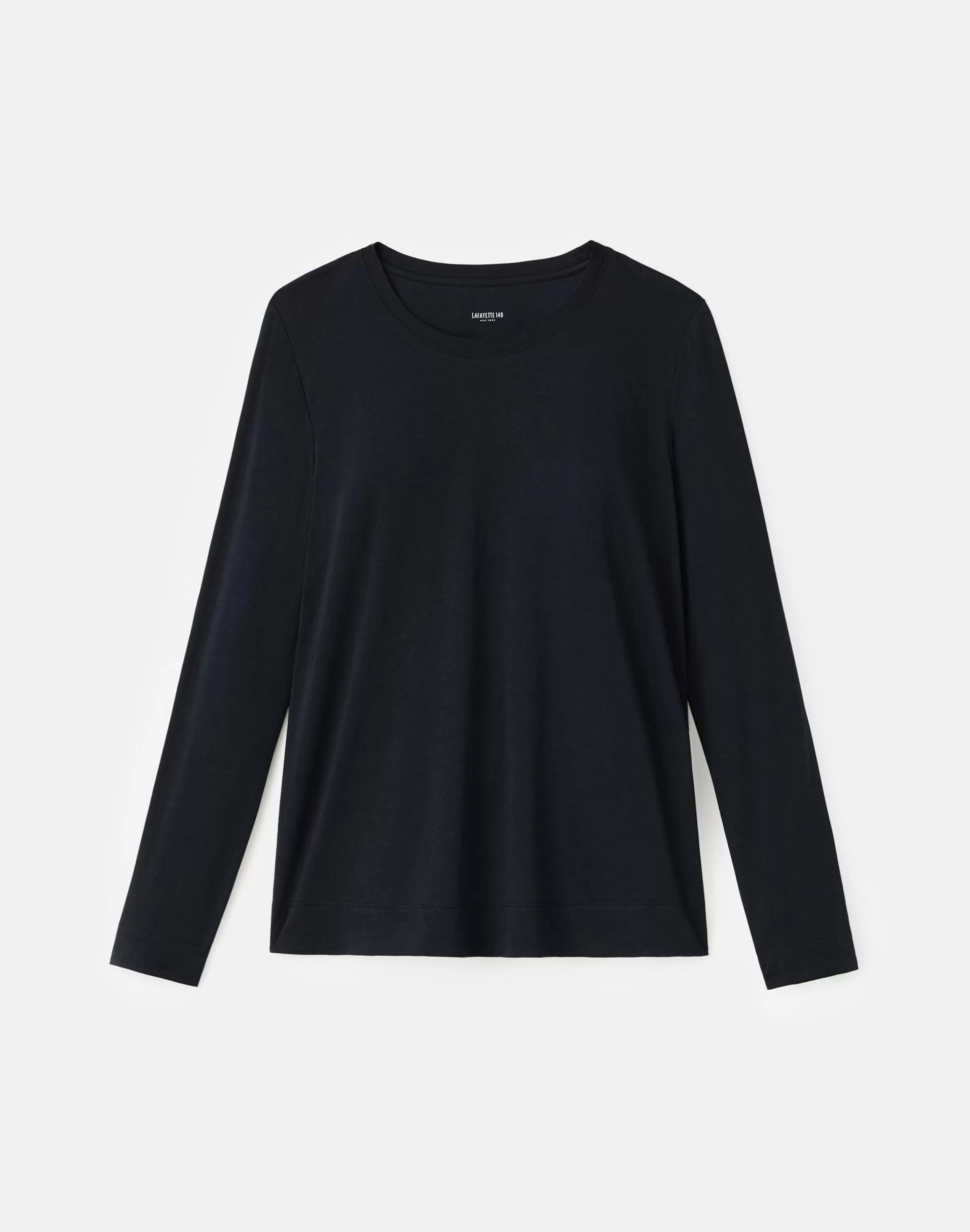 Cotton Jersey Modern Long Sleeve Tee<Lafayette 148 New York Best Sale