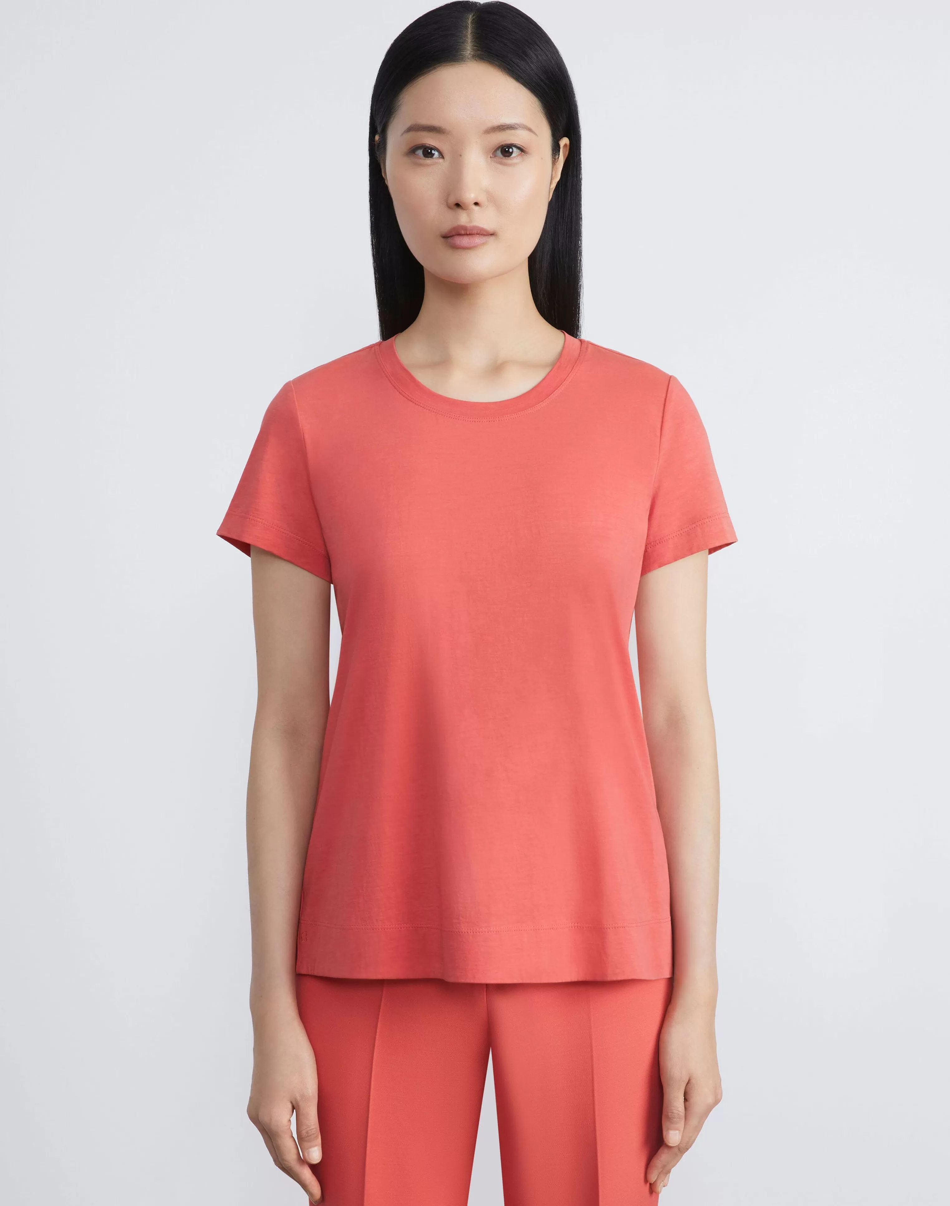 Cotton Jersey Modern Tee<Lafayette 148 New York Online