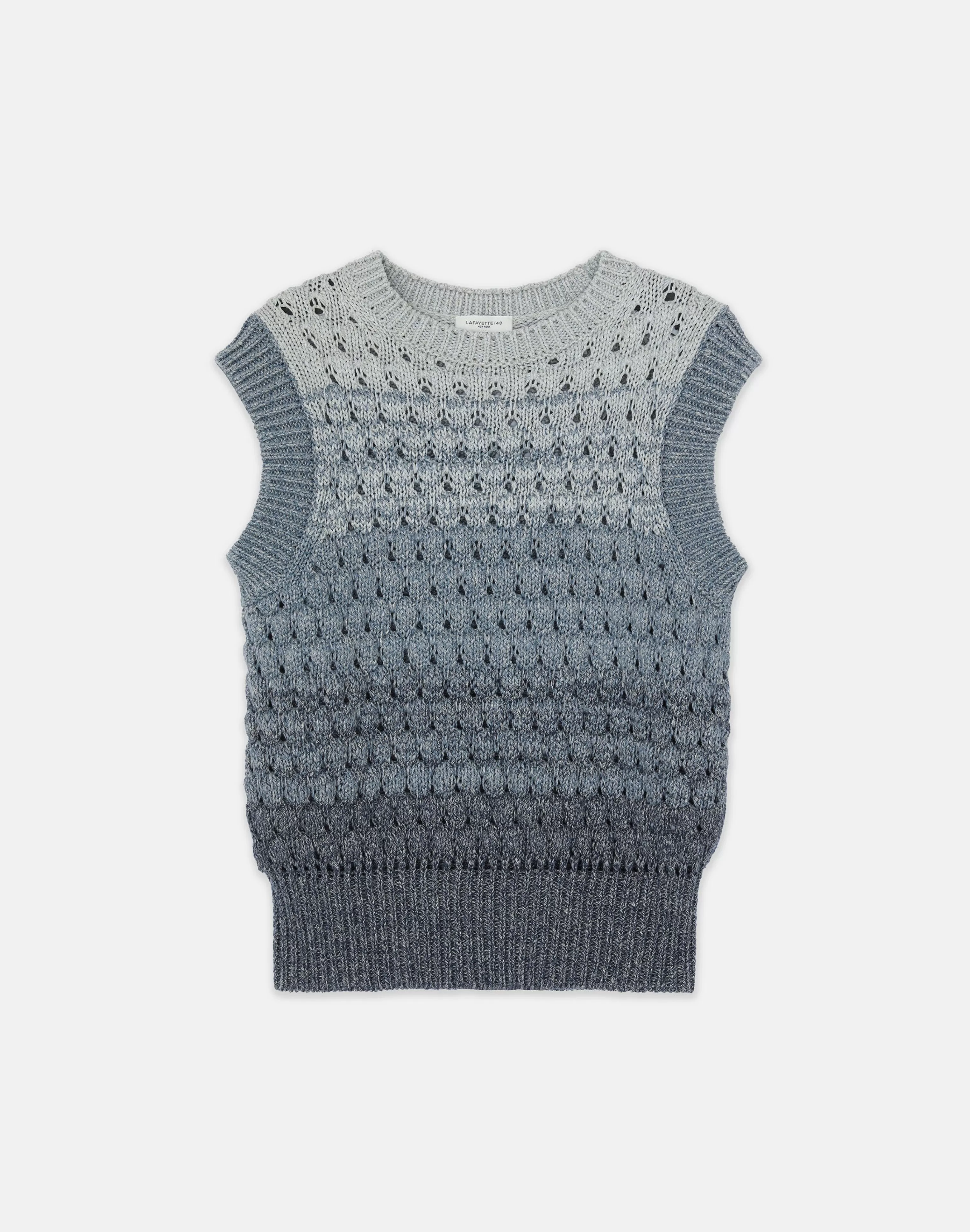 Denim Yarn Sweater Vest<Lafayette 148 New York New