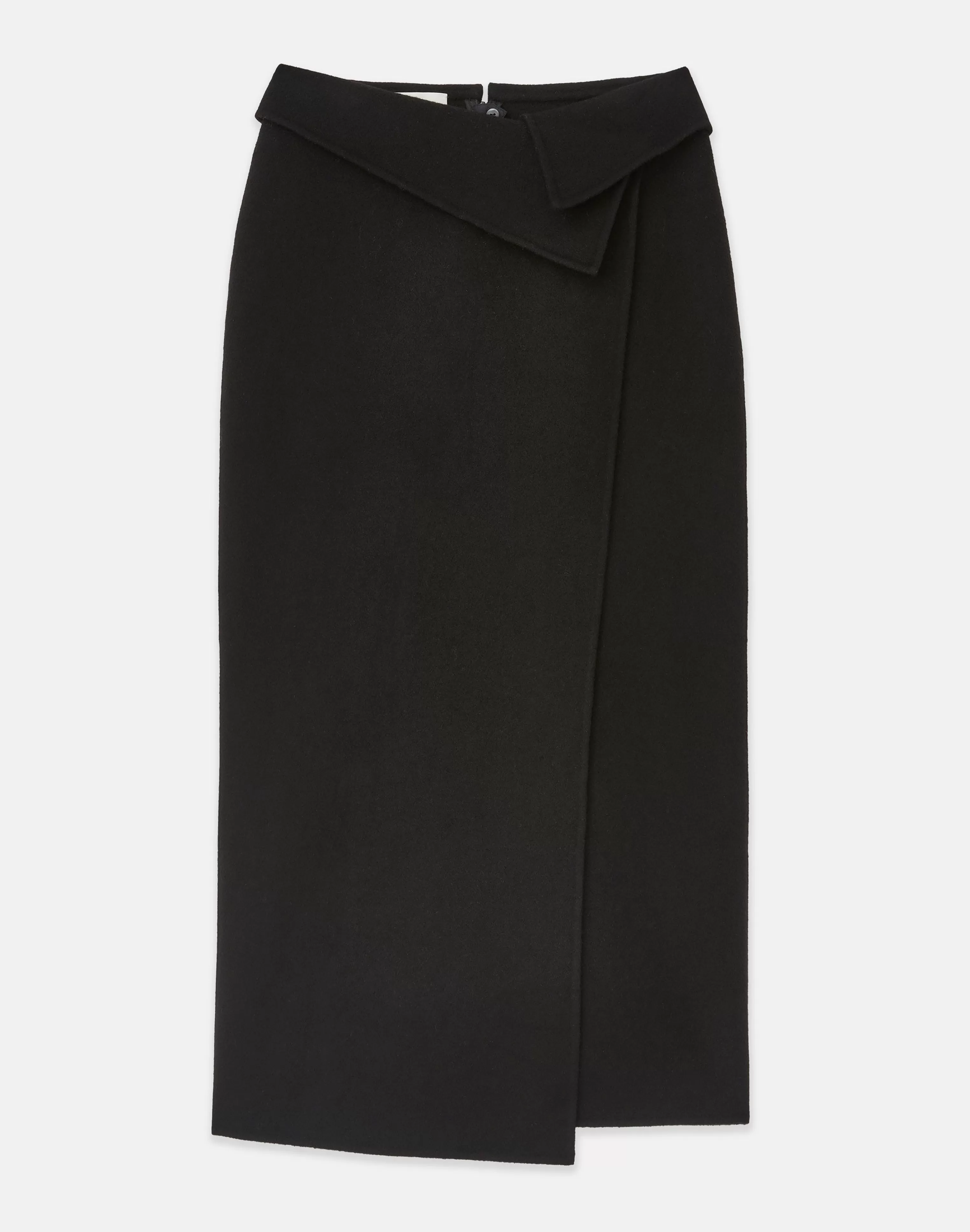 Double Face Wool-Cashmere Foldover Midi Skirt<Lafayette 148 New York Fashion