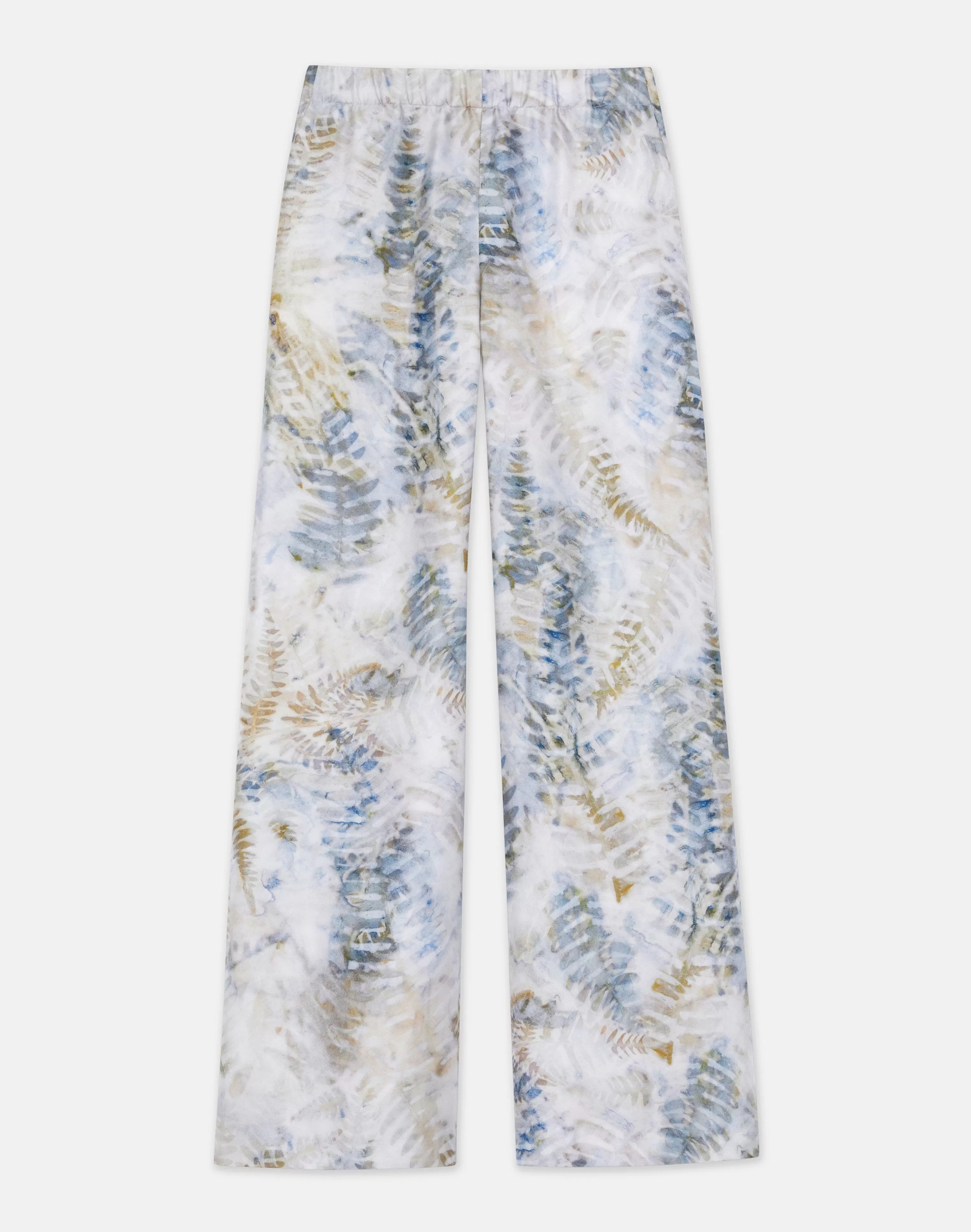 Eco Fern Print Silk Twill Riverside Pant<Lafayette 148 New York Shop