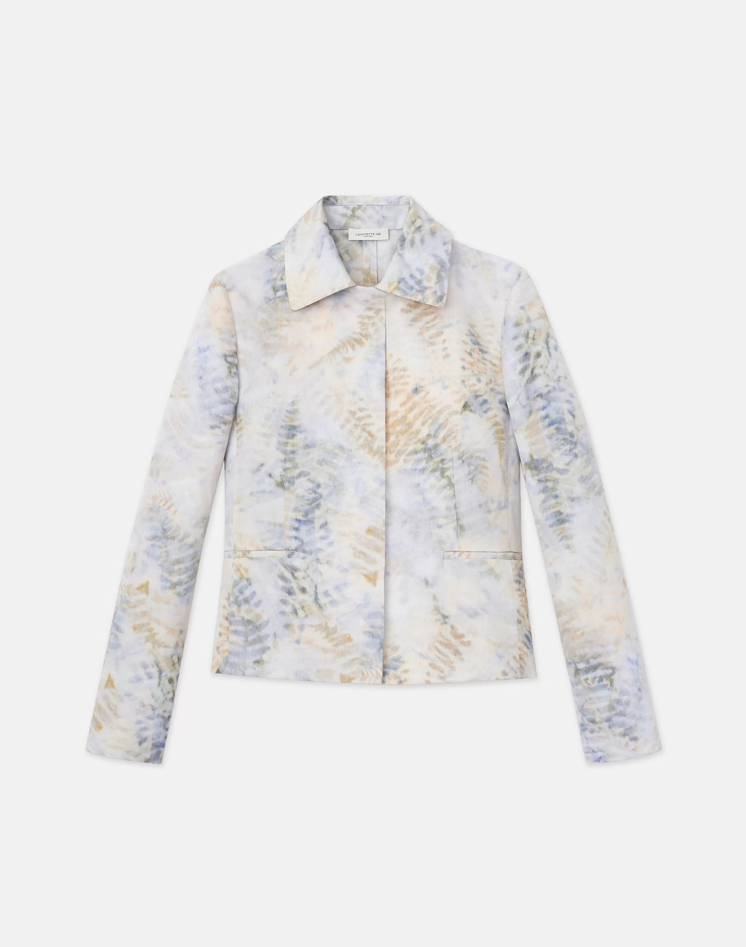 Eco Fern Warp Print Linen Jacket<Lafayette 148 New York Clearance