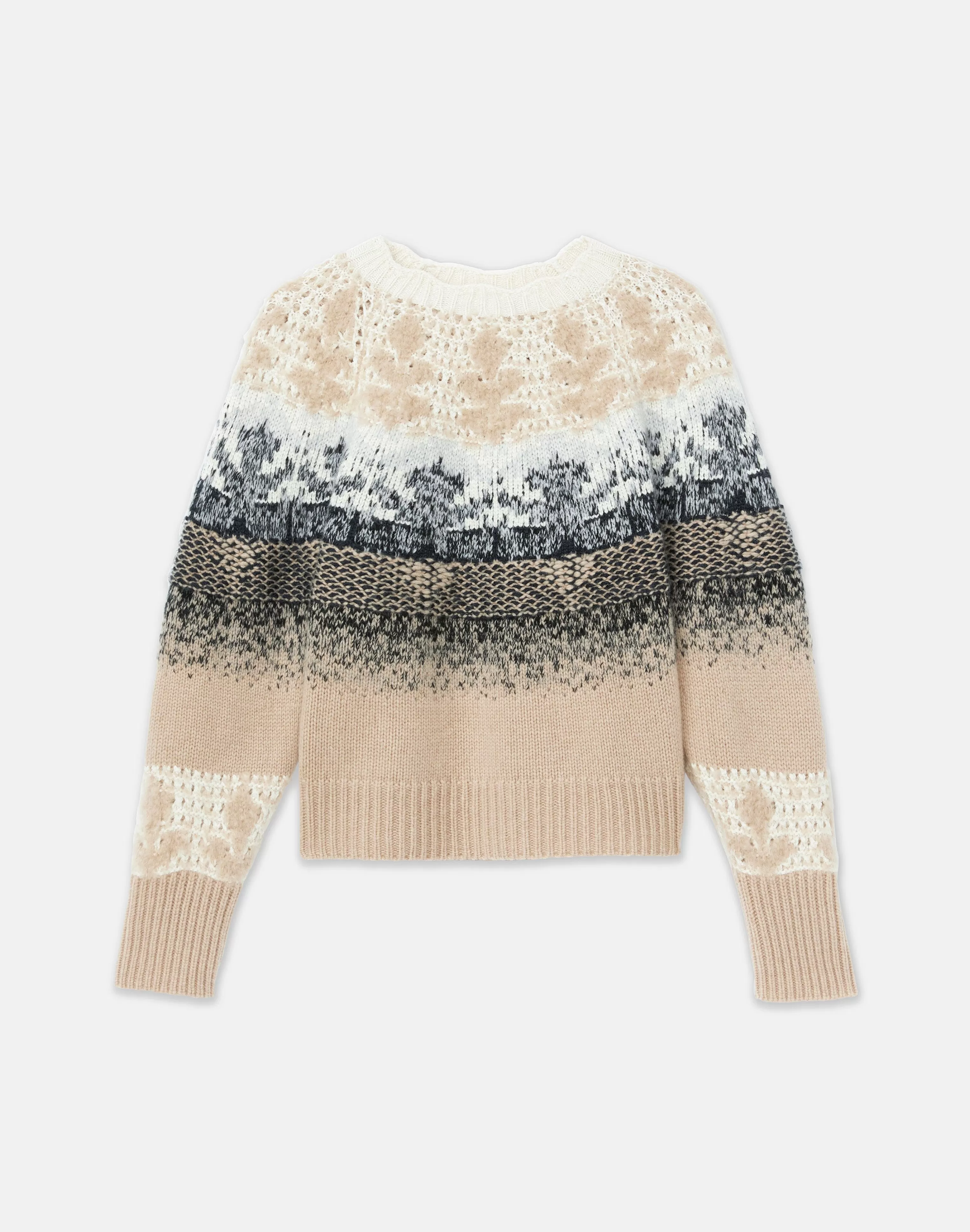 Fair Isle Jacquard Cashmere-Silk Sweater<Lafayette 148 New York Sale