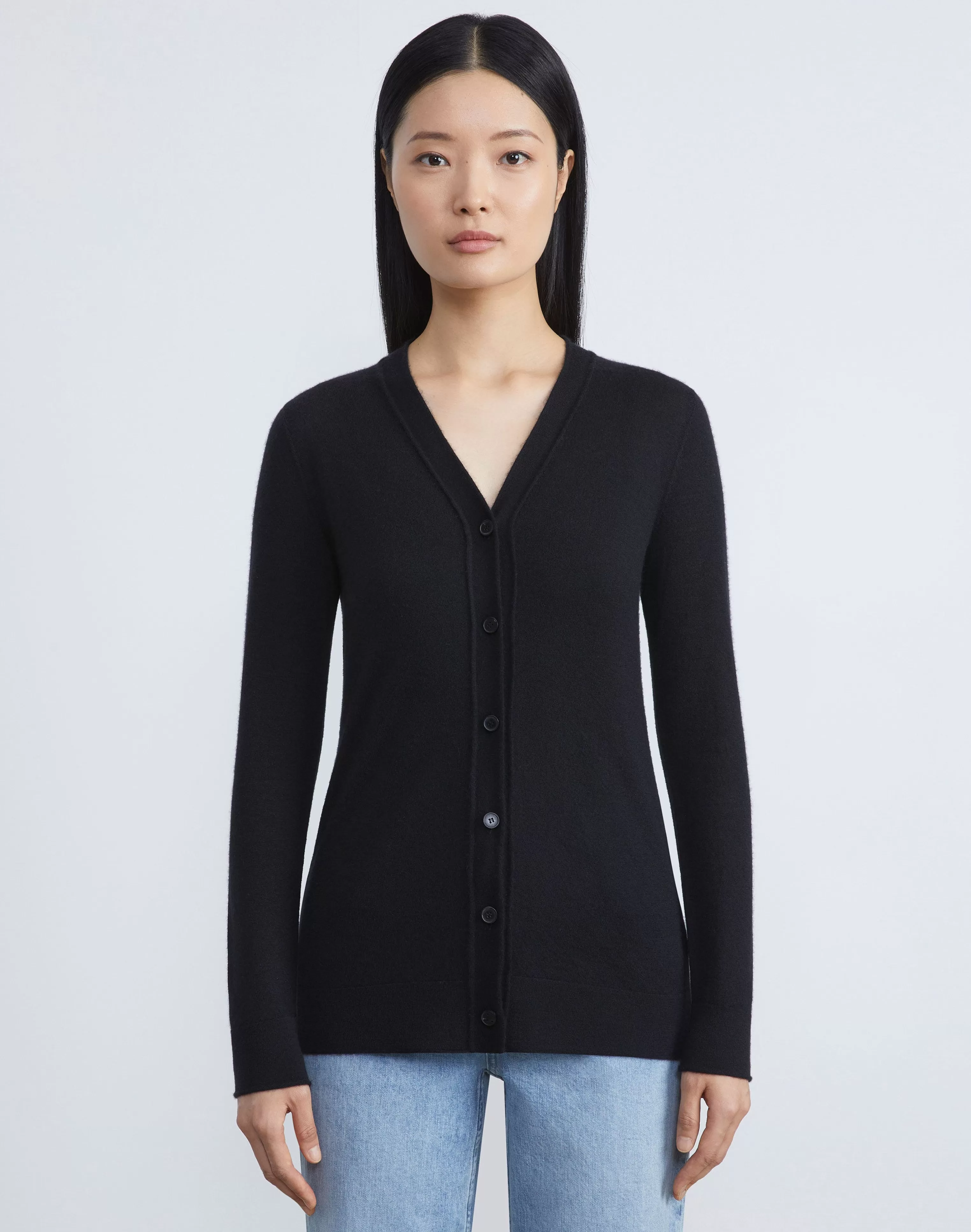 Fine Gauge Cashmere V-Neck Cardigan<Lafayette 148 New York Shop