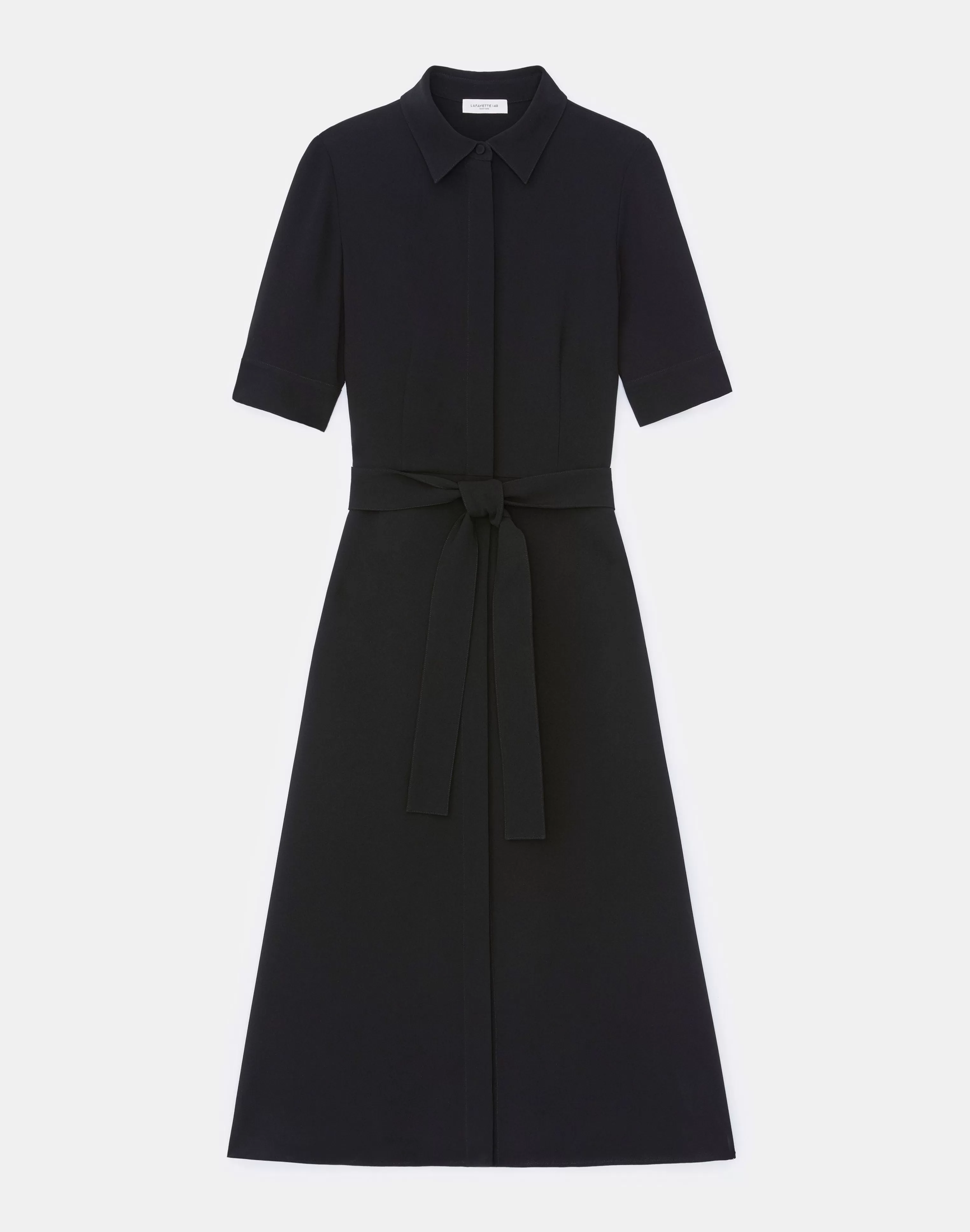 Finesse Crepe Belted Shirtdress<Lafayette 148 New York Sale