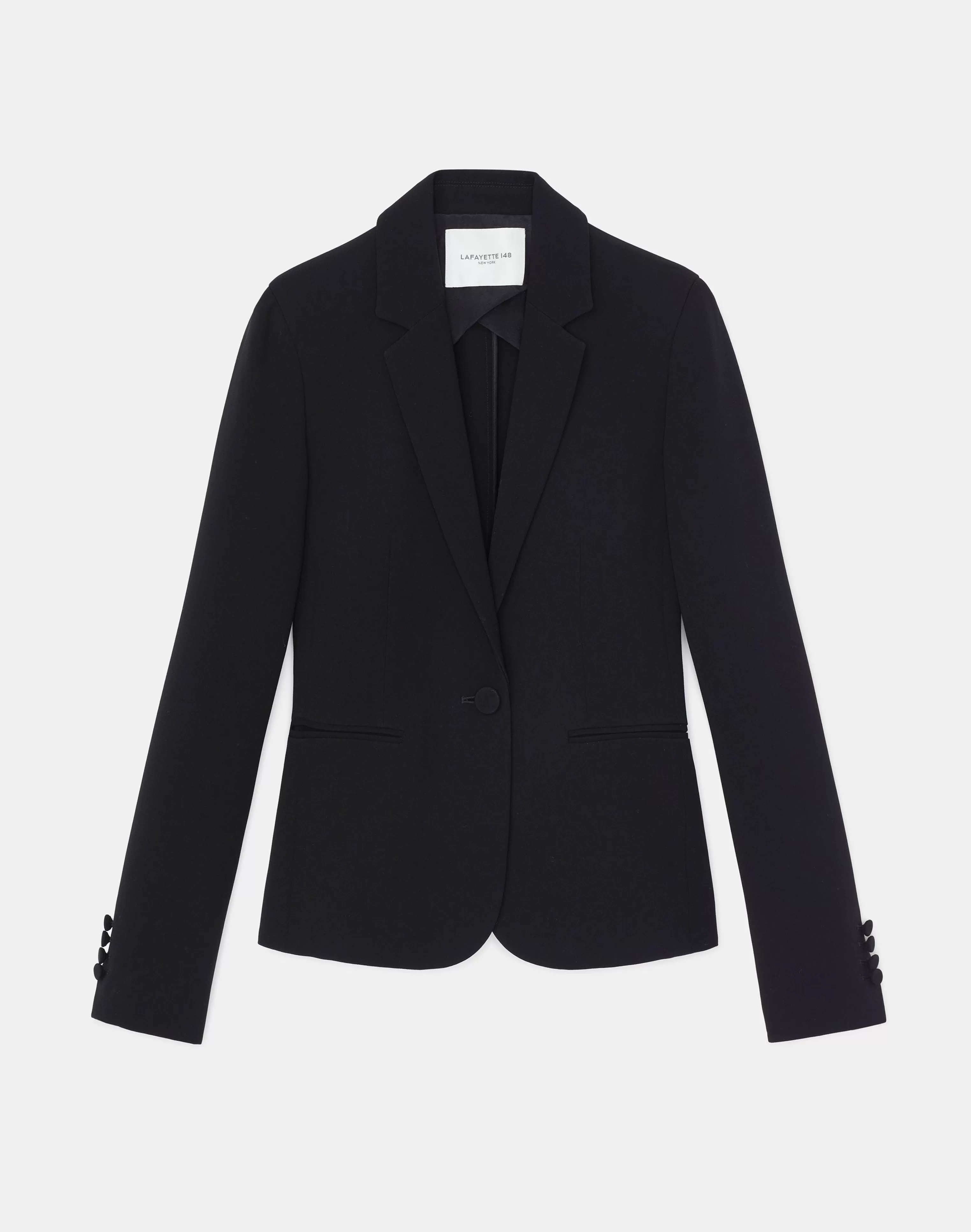 Finesse Crepe Single Button Blazer<Lafayette 148 New York Discount