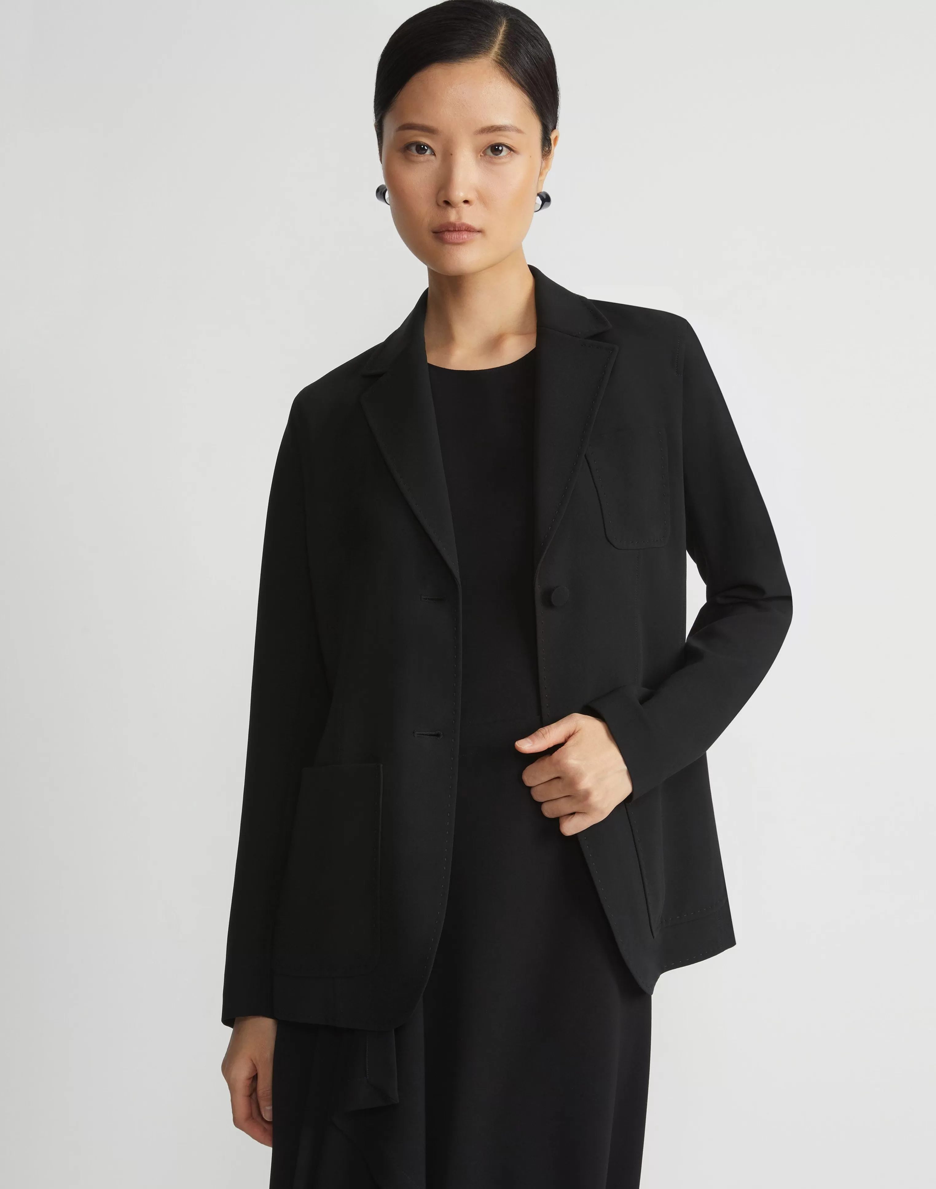 Finesse Crepe Three Pocket Blazer<Lafayette 148 New York Shop