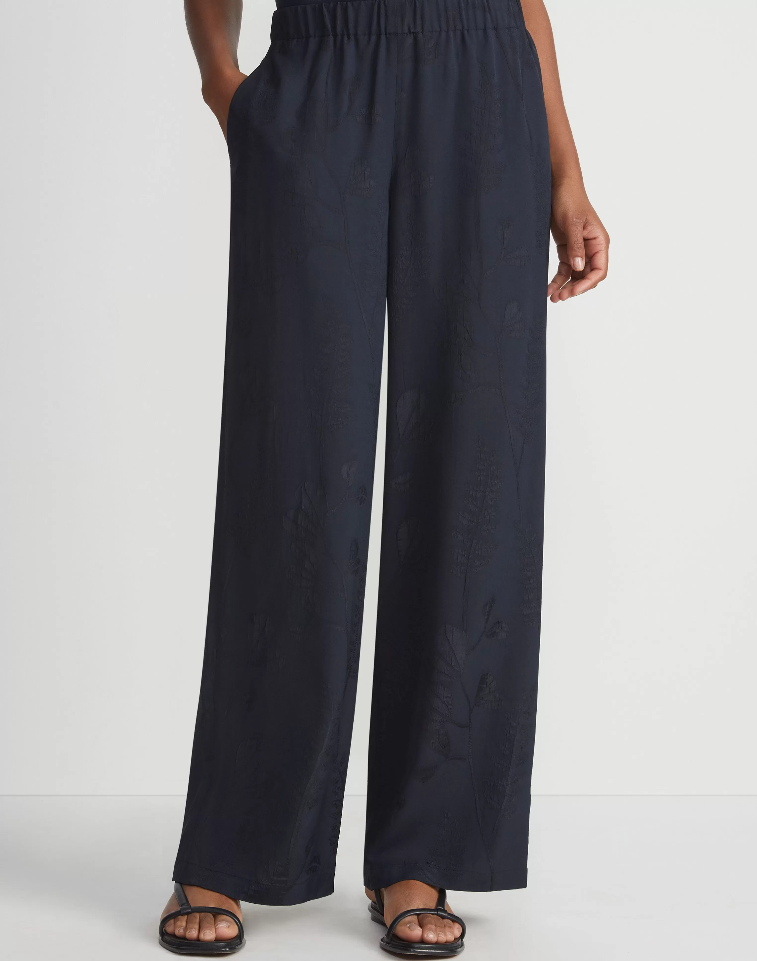 Flora Bloom Cloqué Jacquard Viscose Riverside Pant<Lafayette 148 New York Store