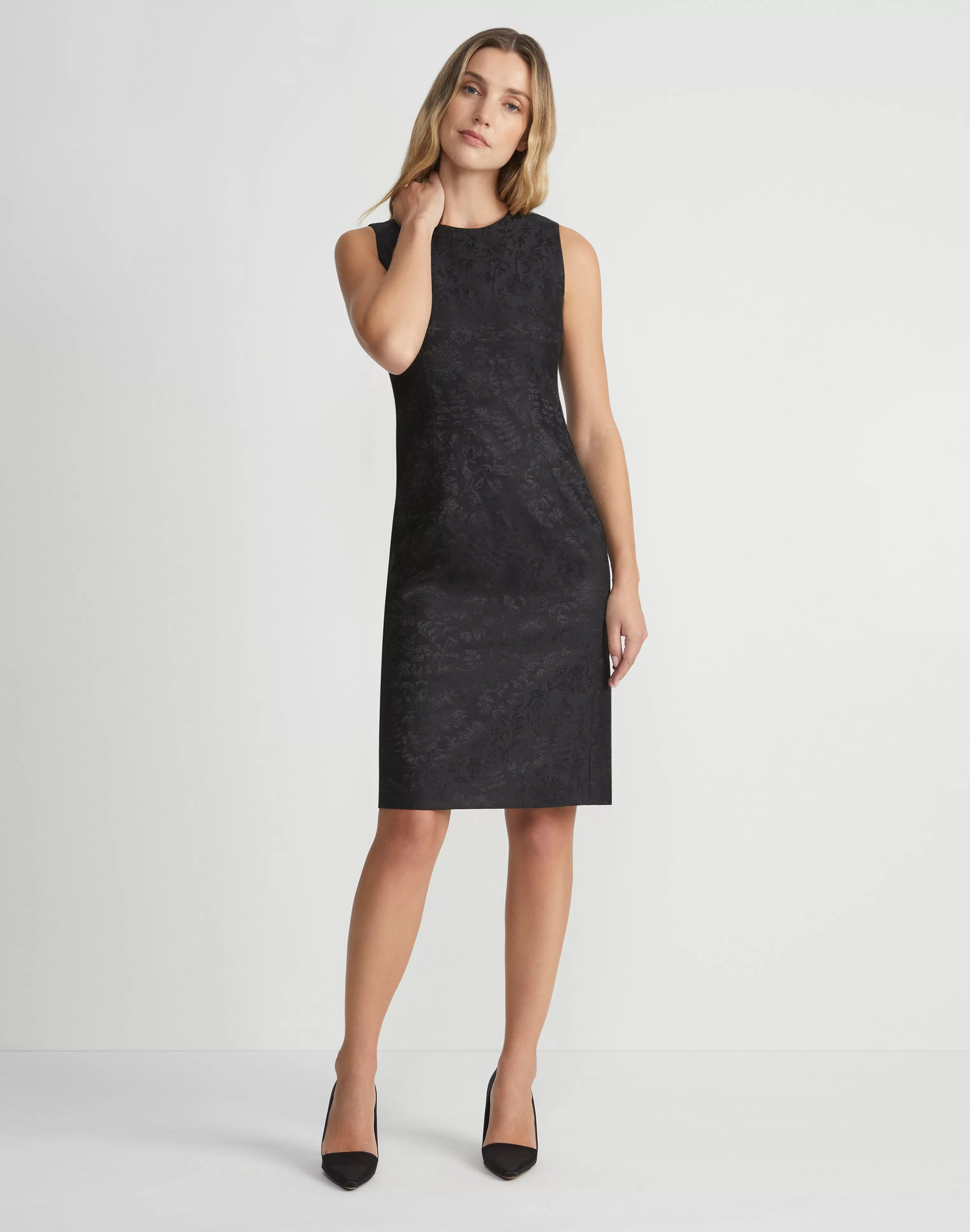 Flora Bloom Jacquard Wool-Silk Sheath Dress<Lafayette 148 New York Discount