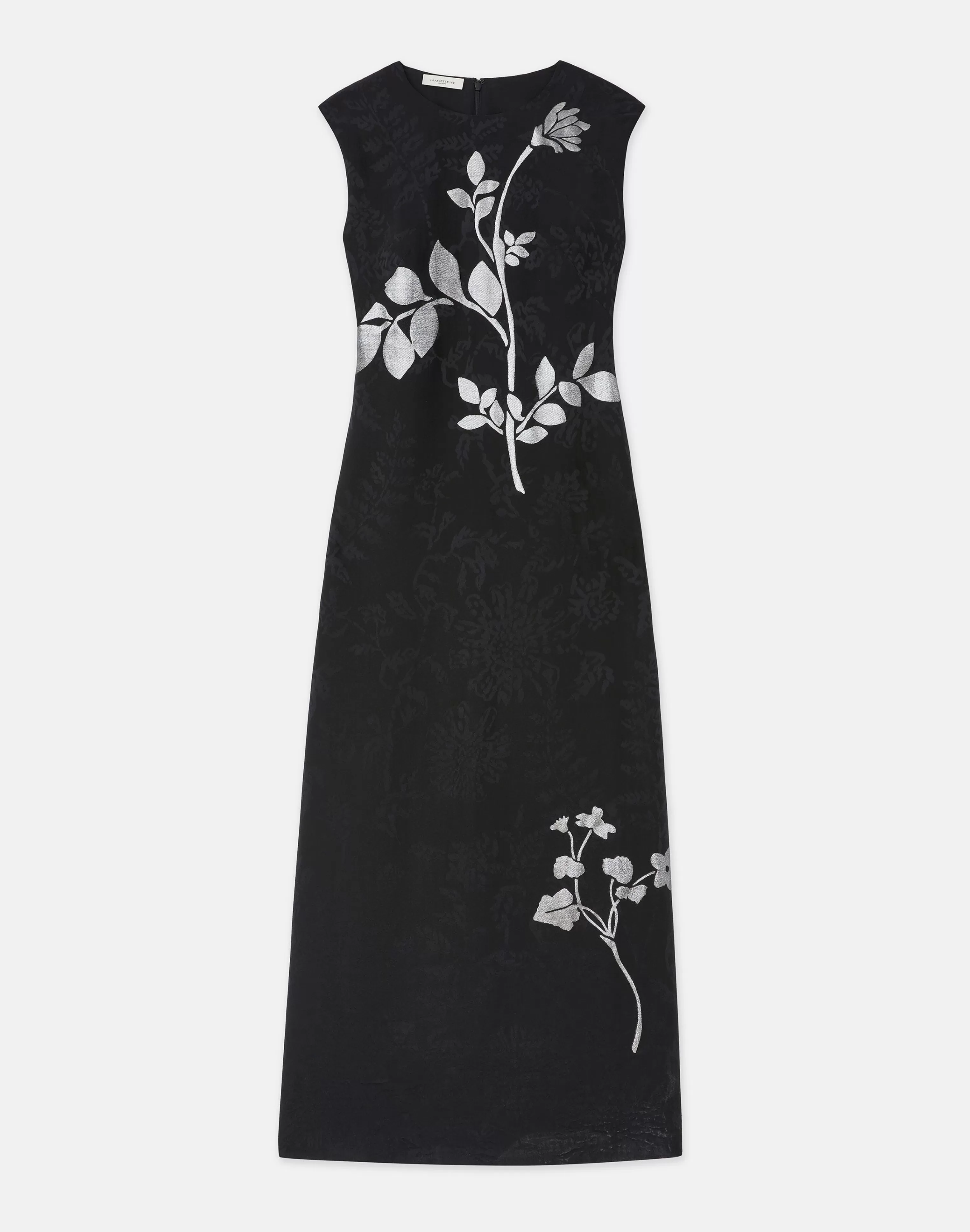 Flora Bloom Metallic Jacquard Viscose-Silk Dress<Lafayette 148 New York Flash Sale