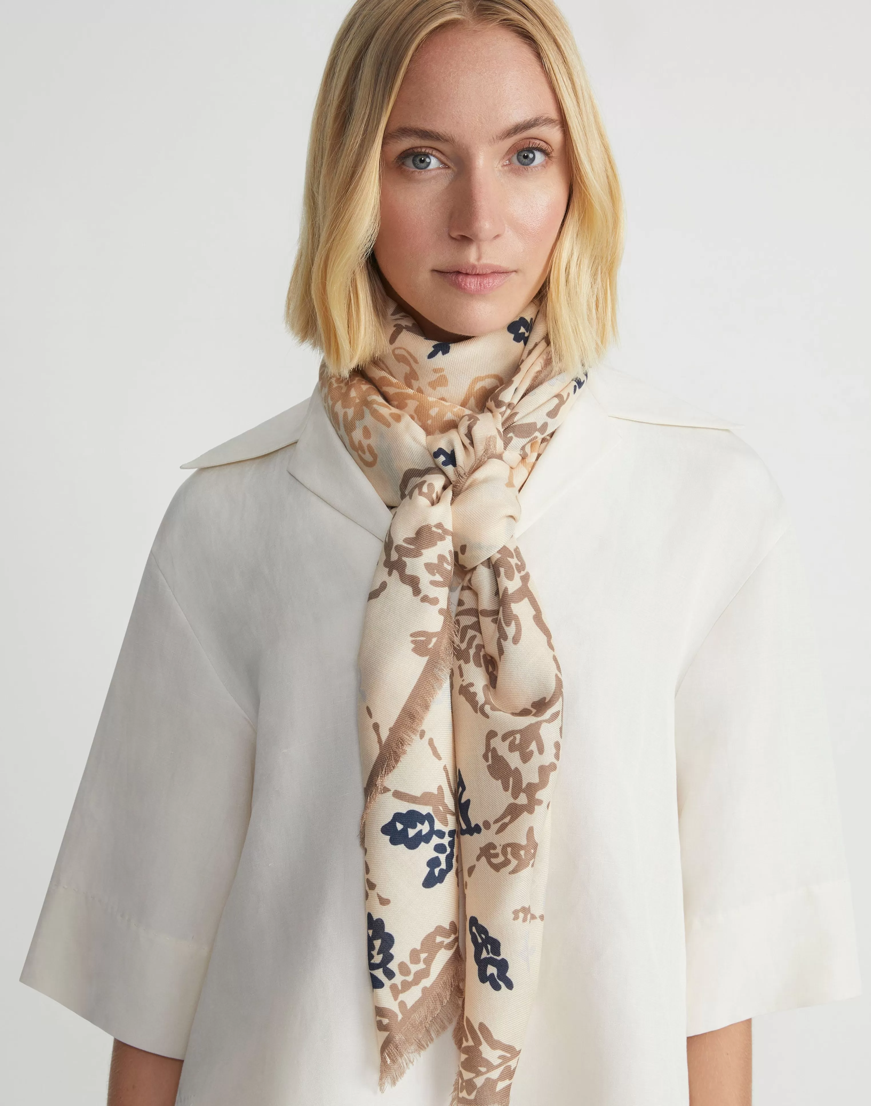 Flora Bloom Print Cashmere-Silk Scarf<Lafayette 148 New York Discount