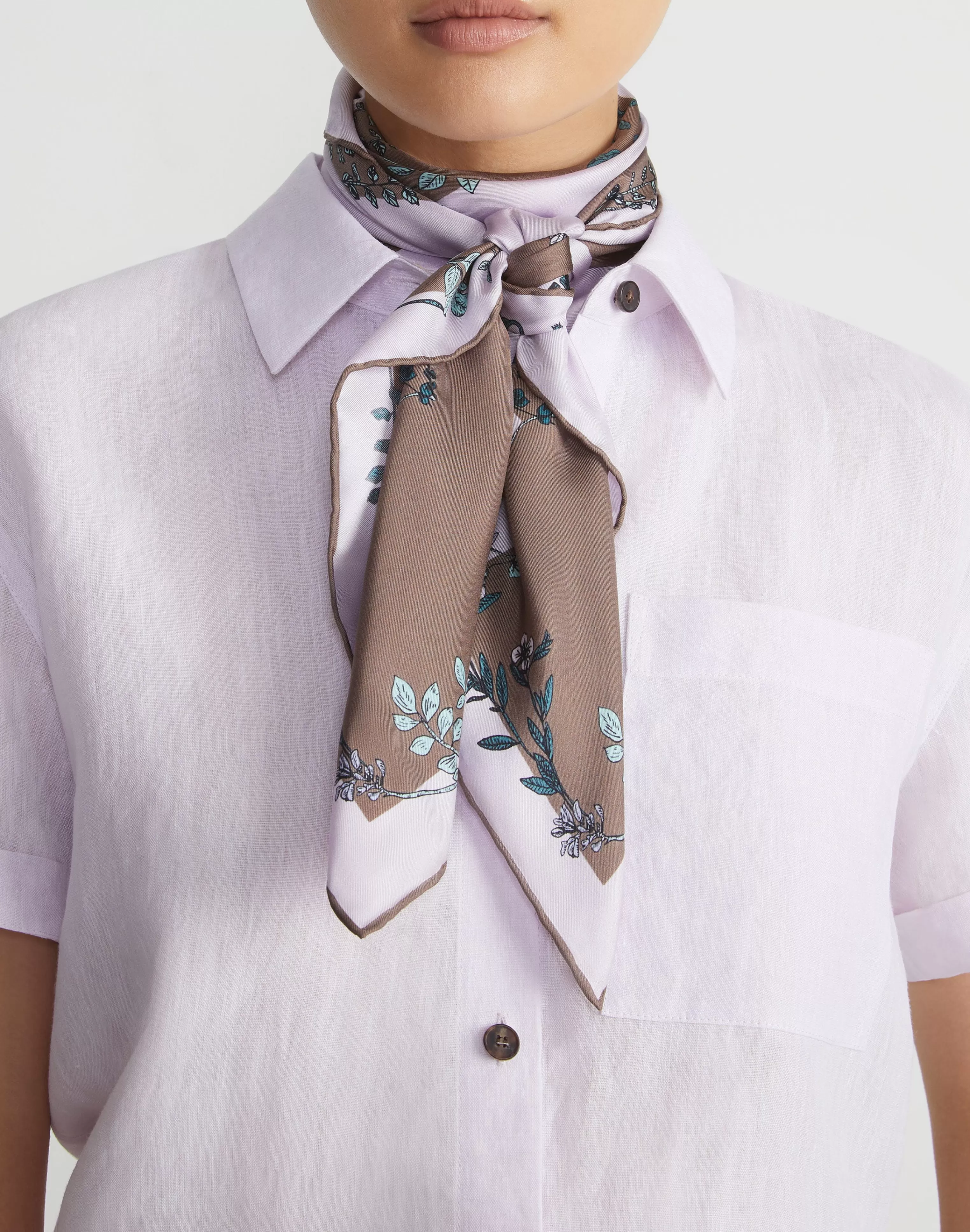 Flora Trail Print L Beam Silk Scarf<Lafayette 148 New York Store