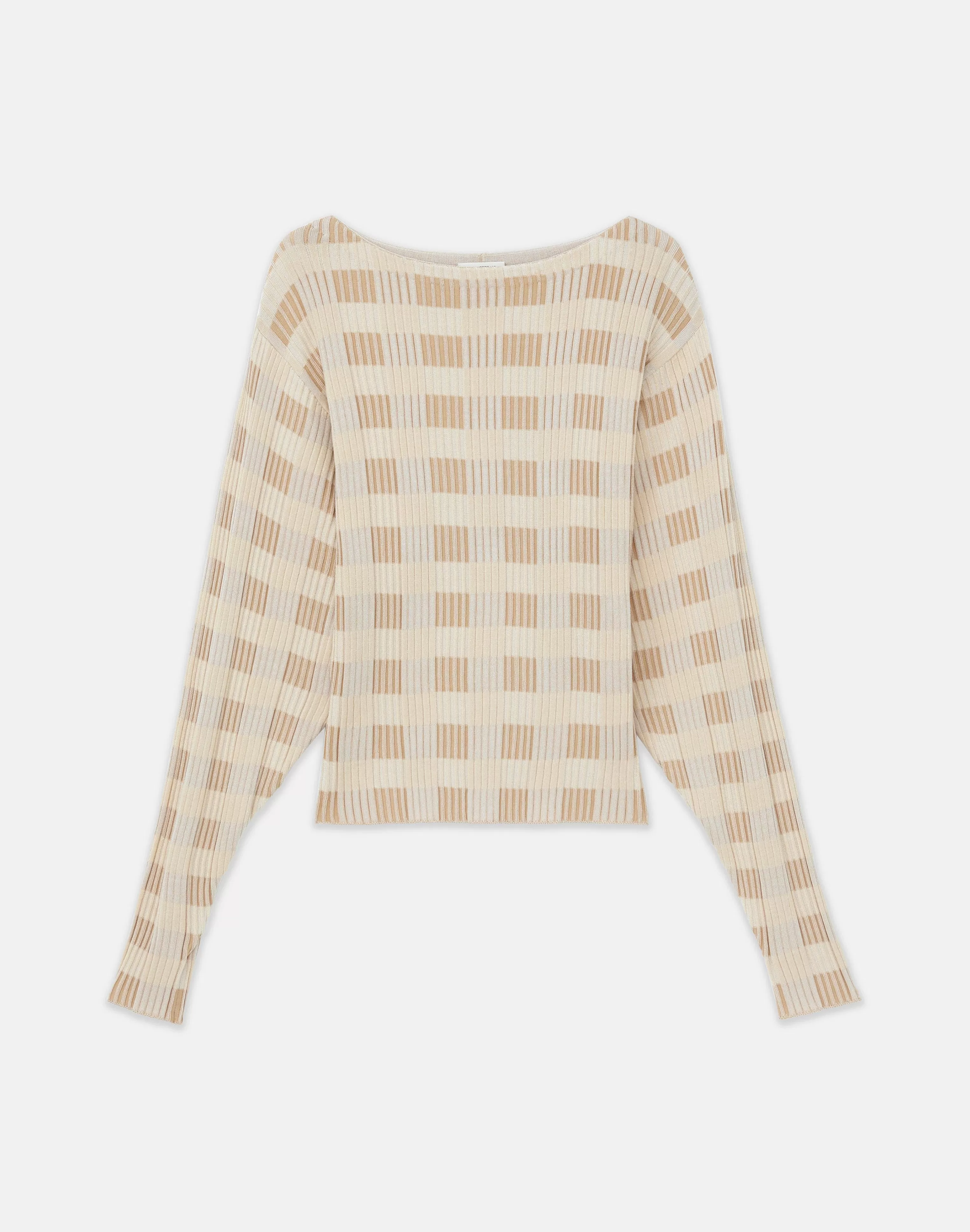 Gingham Responsible Matte Crepe Blouson Sweater<Lafayette 148 New York Cheap