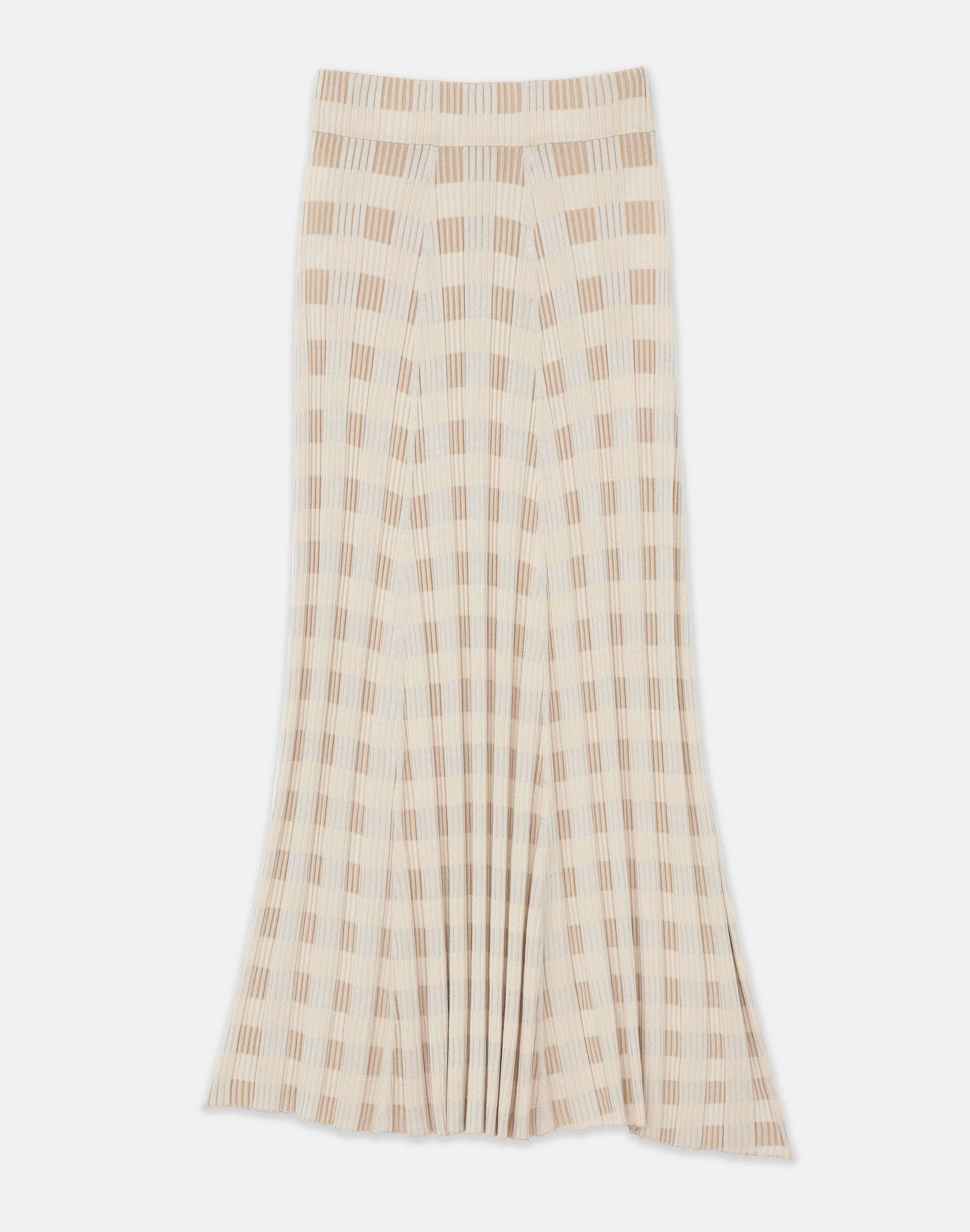 Gingham Responsible Matte Crepe Knit Asymmetric Skirt<Lafayette 148 New York Online