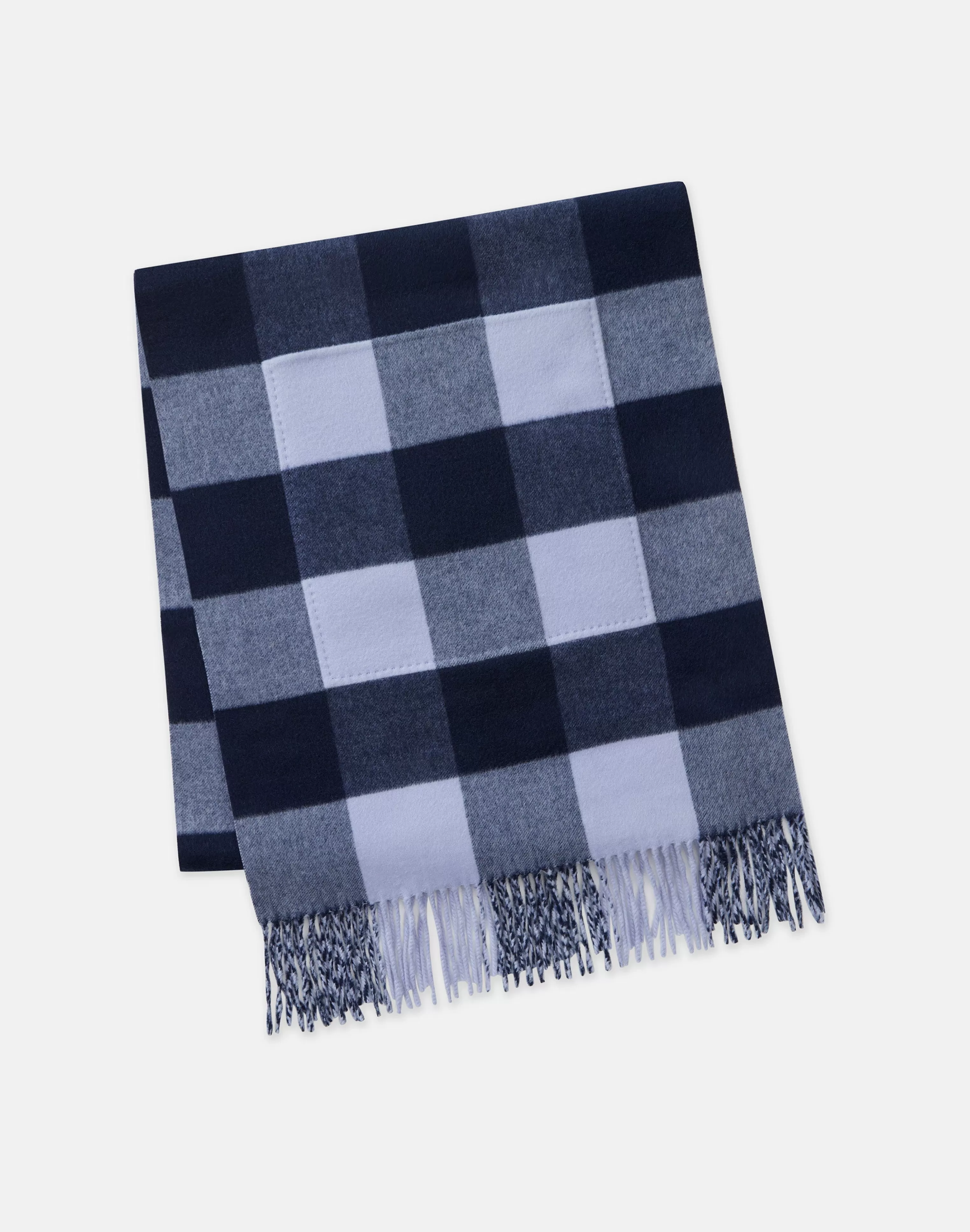 Gingham Wool-Cashmere Double Face Reversible Pocket Shawl<Lafayette 148 New York Online