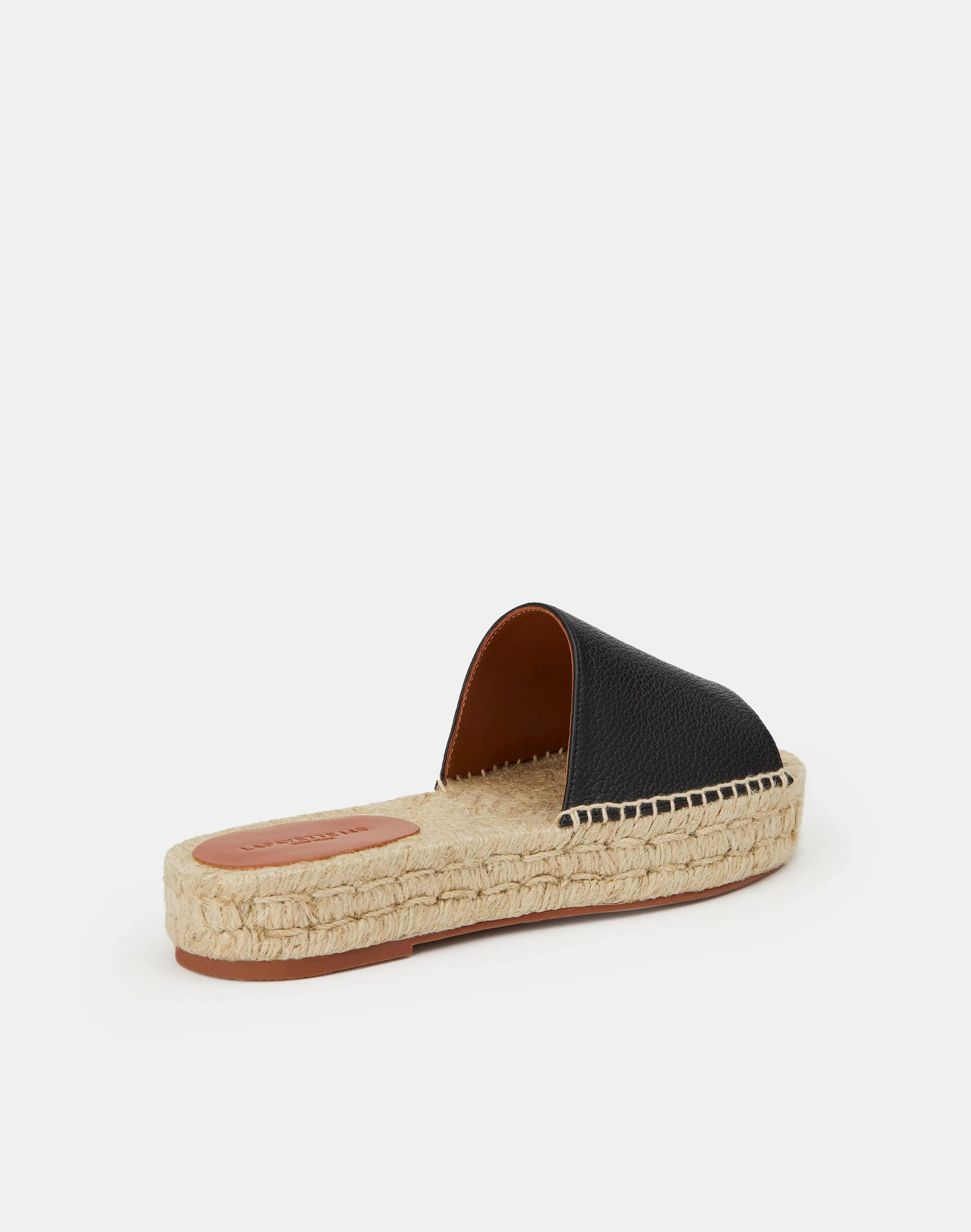 Grained Calfskin Leather Espadrille Slide<Lafayette 148 New York Store