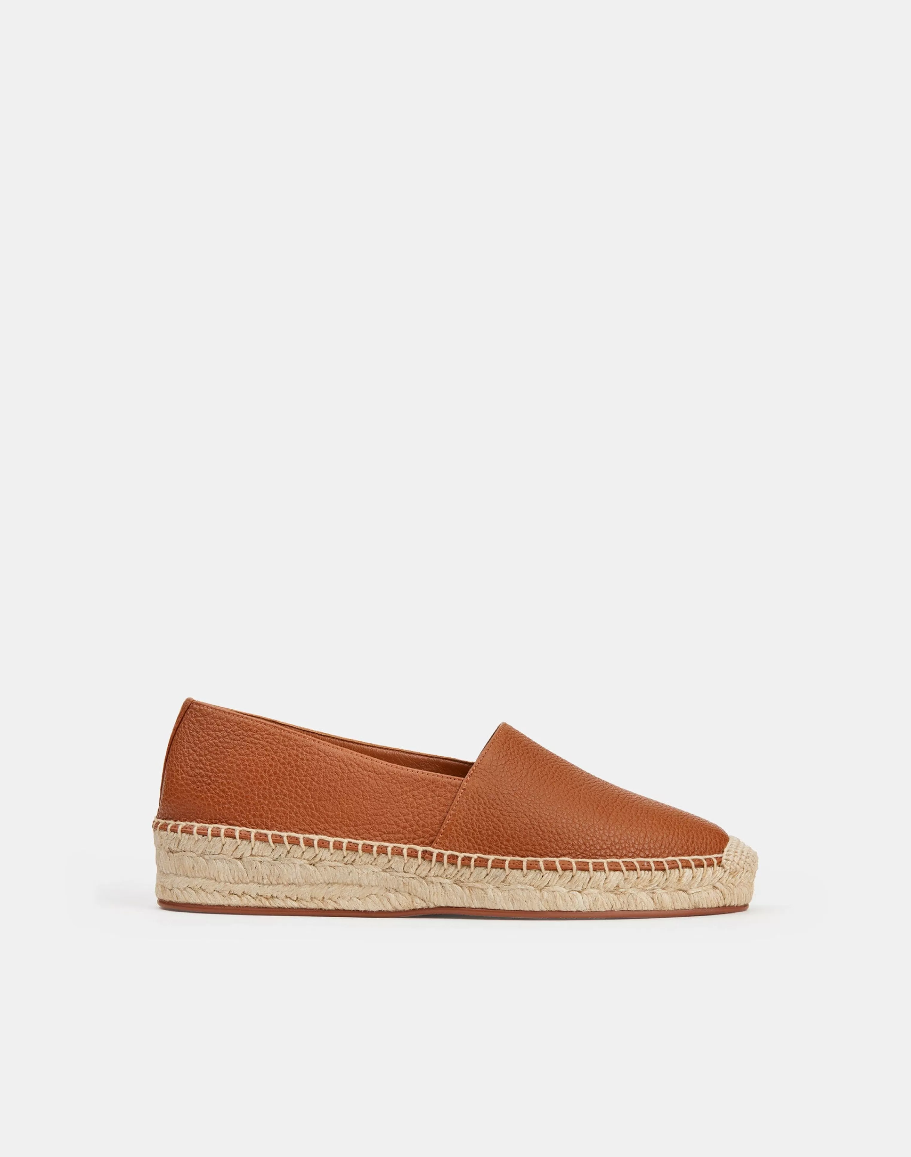 Grained Calfskin Leather Slip-On Espadrille<Lafayette 148 New York Flash Sale