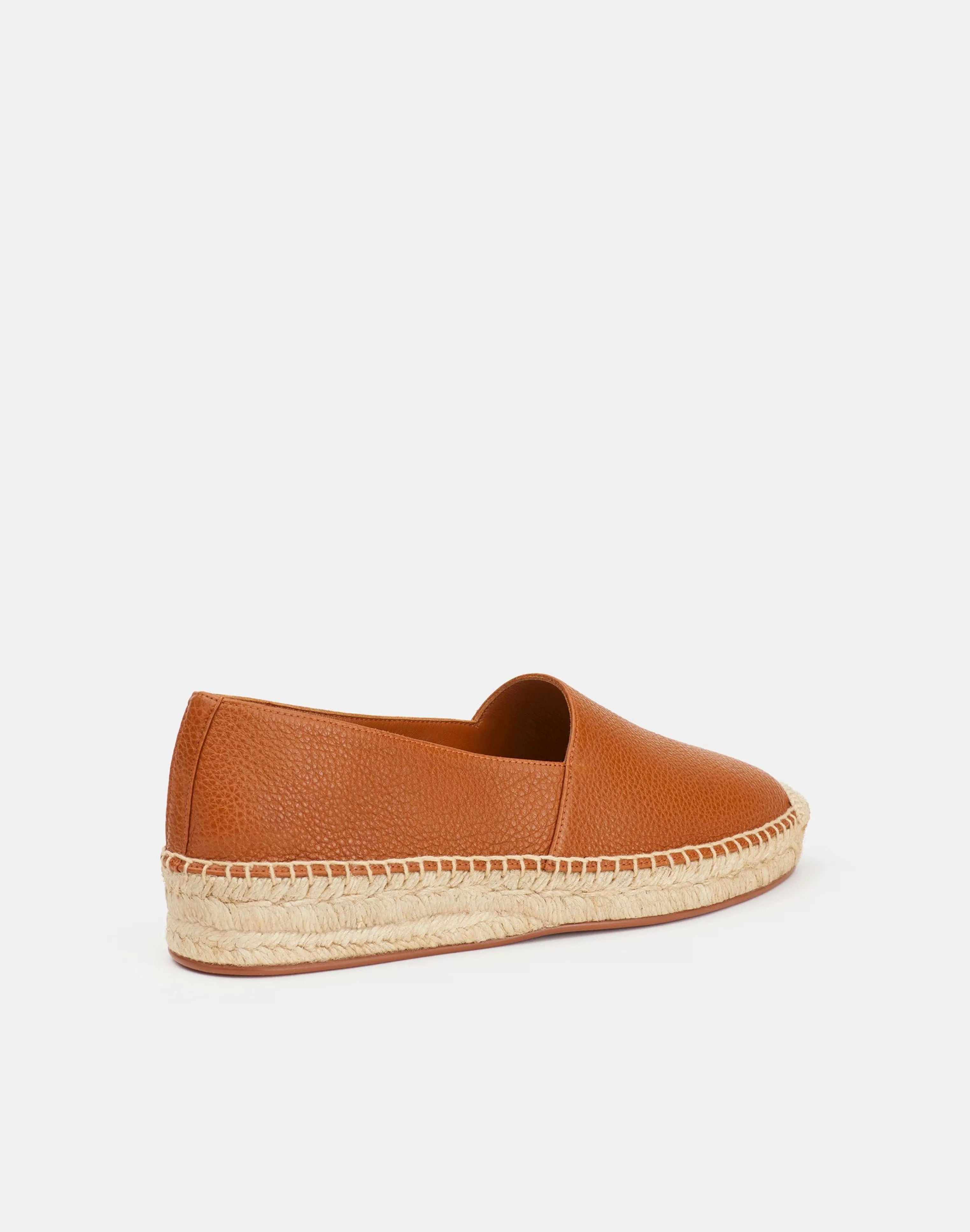 Grained Calfskin Leather Slip-On Espadrille<Lafayette 148 New York Flash Sale