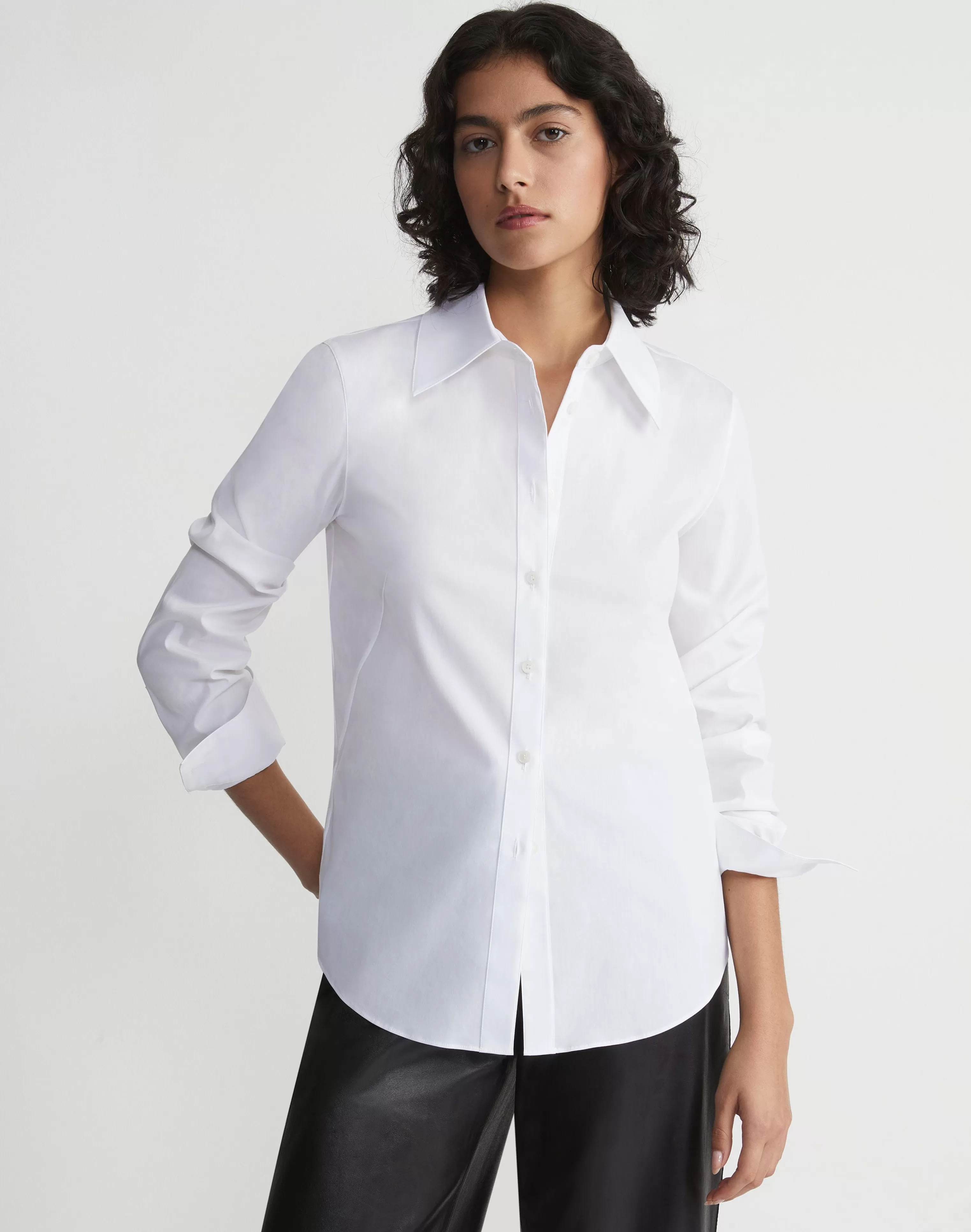 Kennedy Shirt In Italian Stretch Cotton<Lafayette 148 New York Outlet