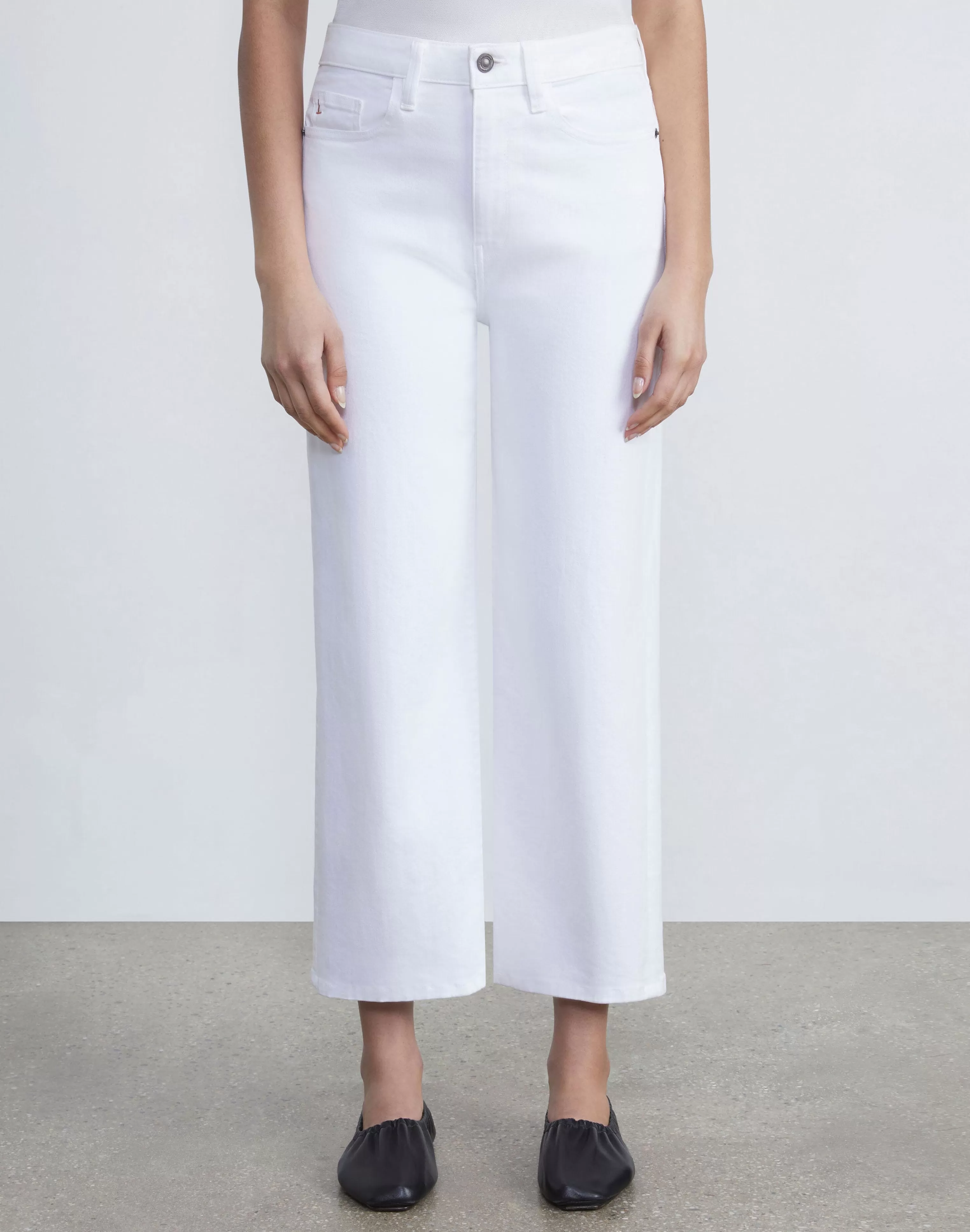 L148 Denim Wyckoff Wide-Leg Cropped Jean<Lafayette 148 New York Discount