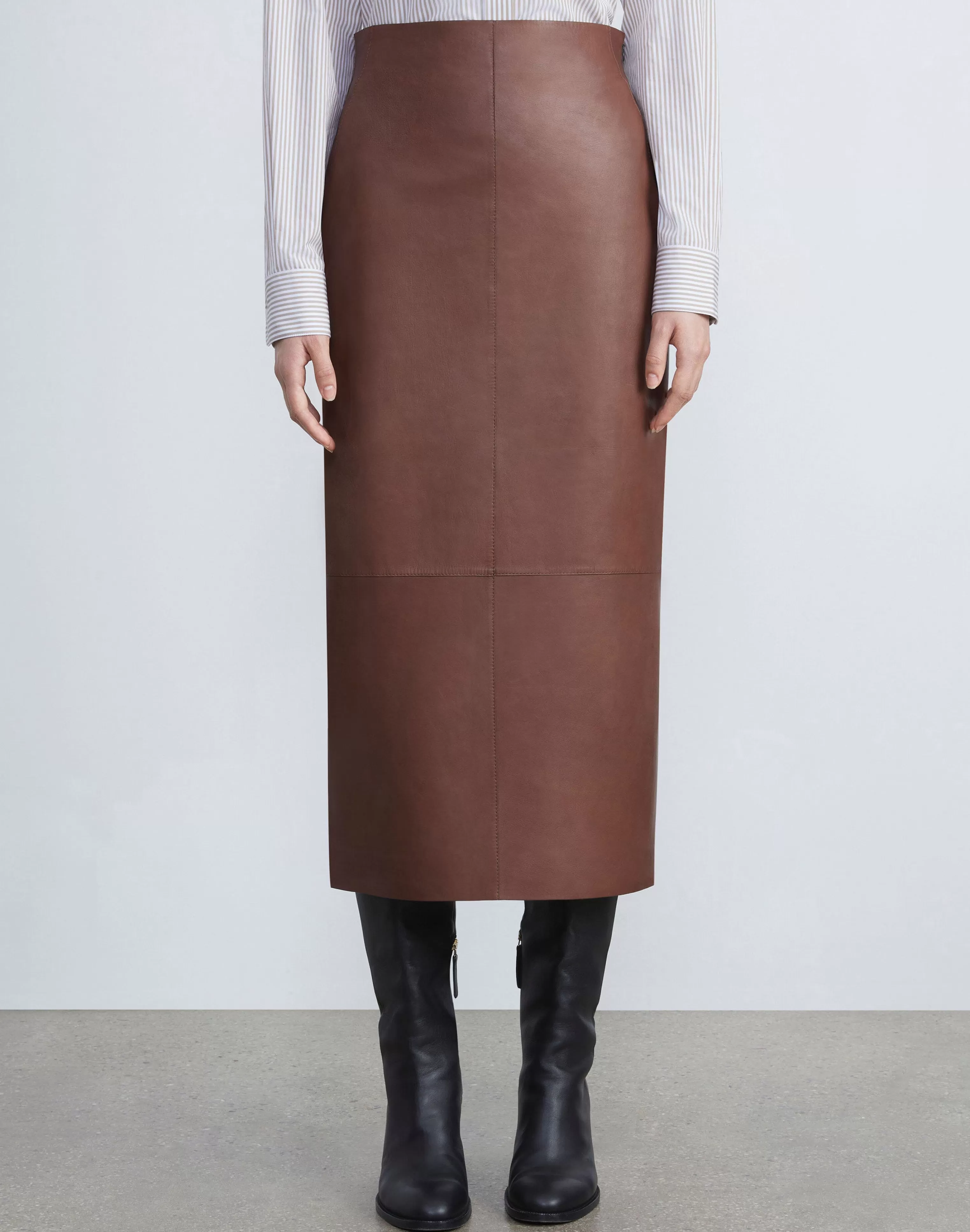 Lambskin Leather Pencil Skirt<Lafayette 148 New York Flash Sale