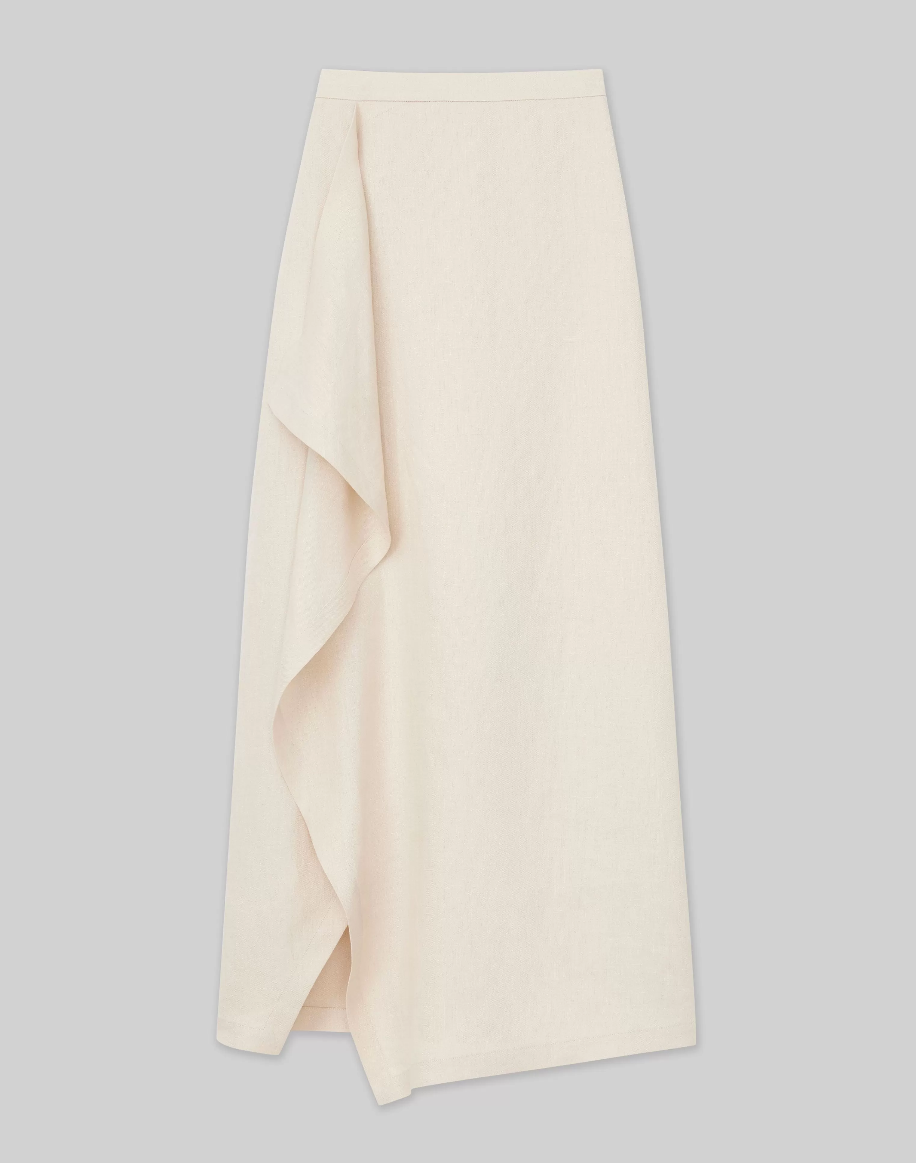 Linen Drape Front Skirt<Lafayette 148 New York Store