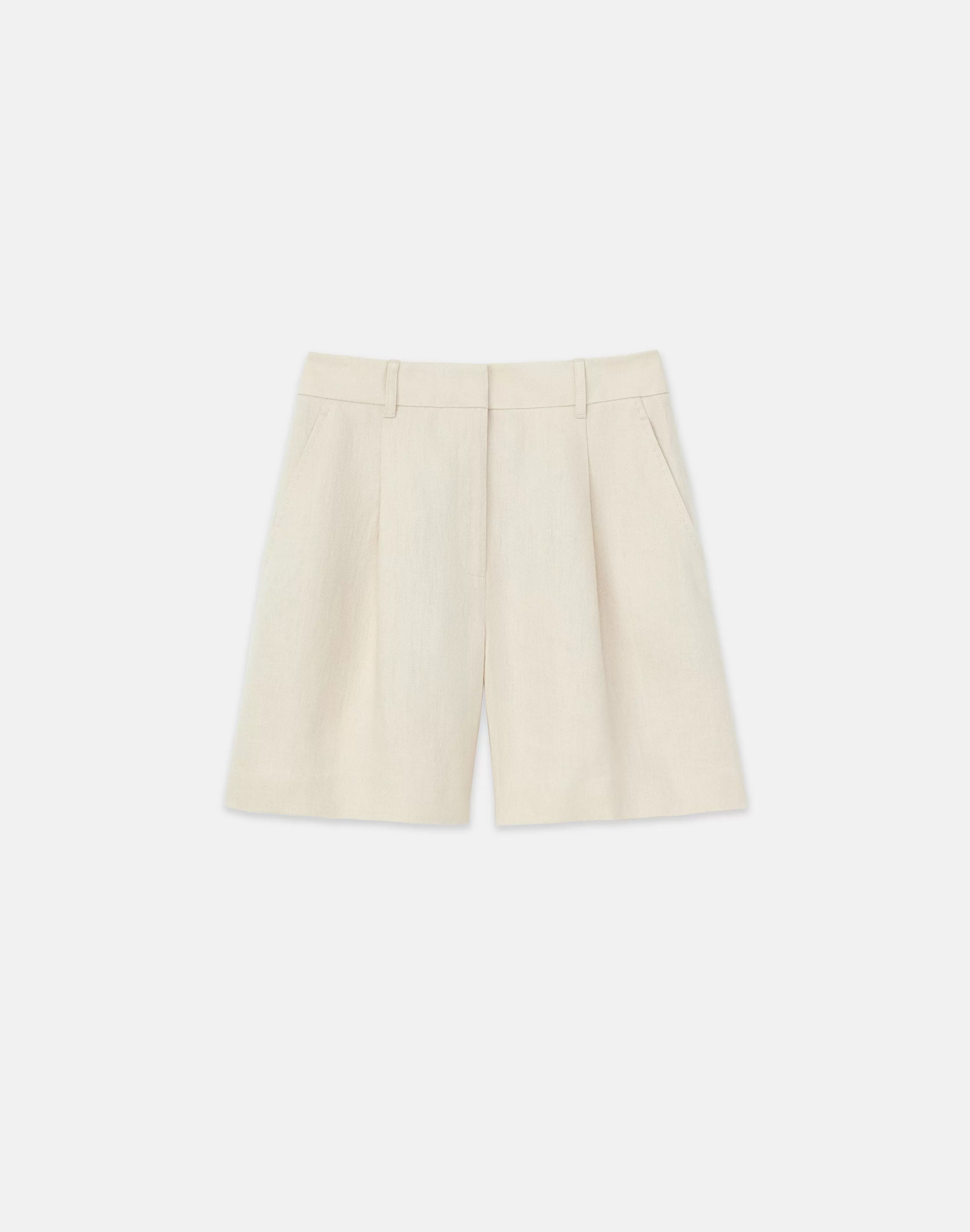 Linen Jefferson Pleated Short<Lafayette 148 New York Clearance