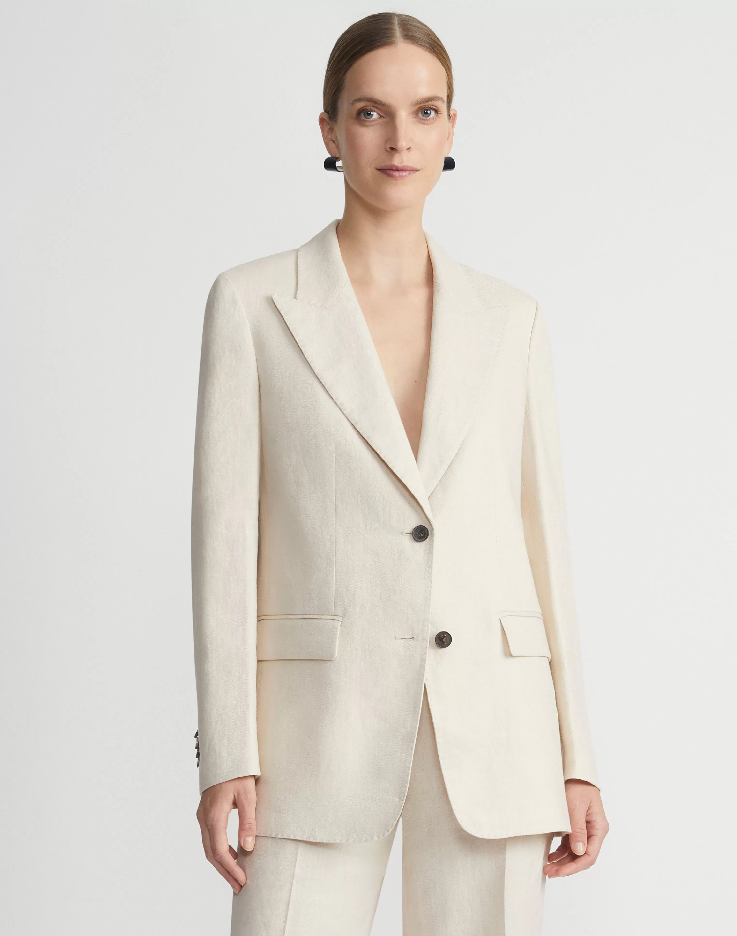 Linen Peak Lapel Blazer<Lafayette 148 New York Clearance