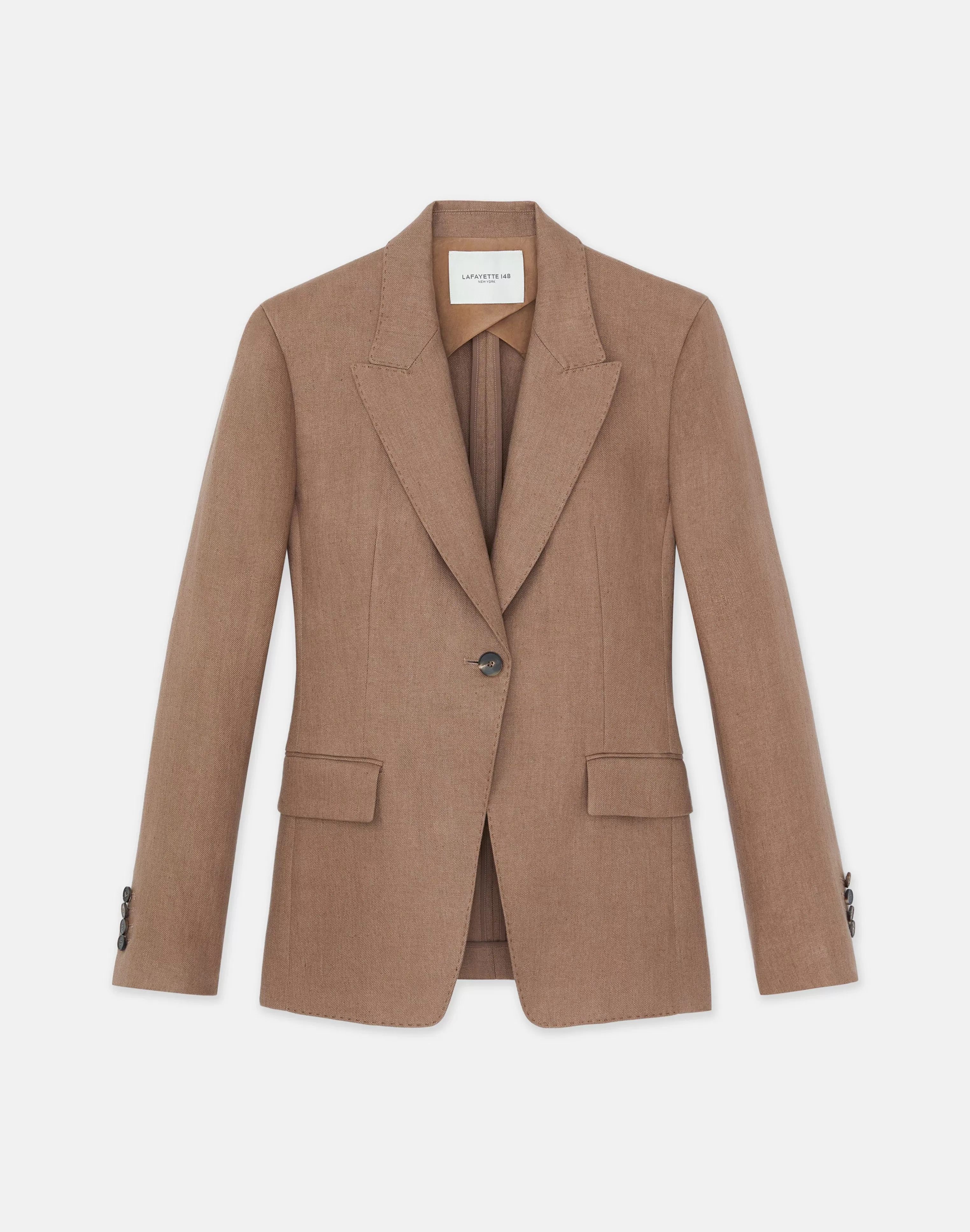 Linen Single Button Cutaway Blazer<Lafayette 148 New York Store