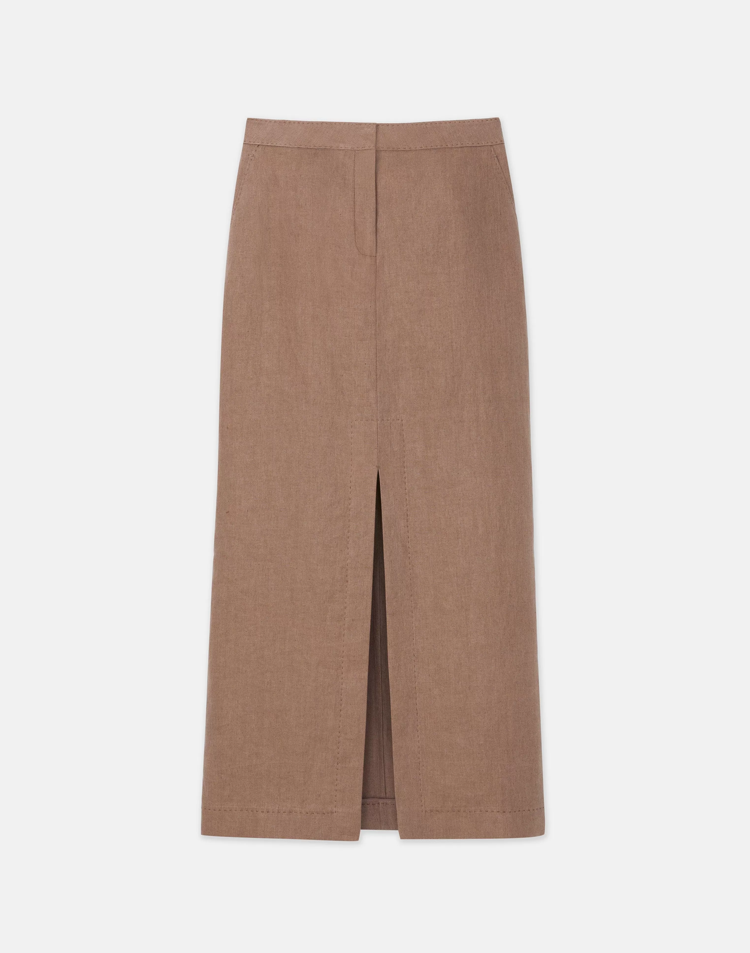 Linen Slit Front Maxi Skirt<Lafayette 148 New York Hot