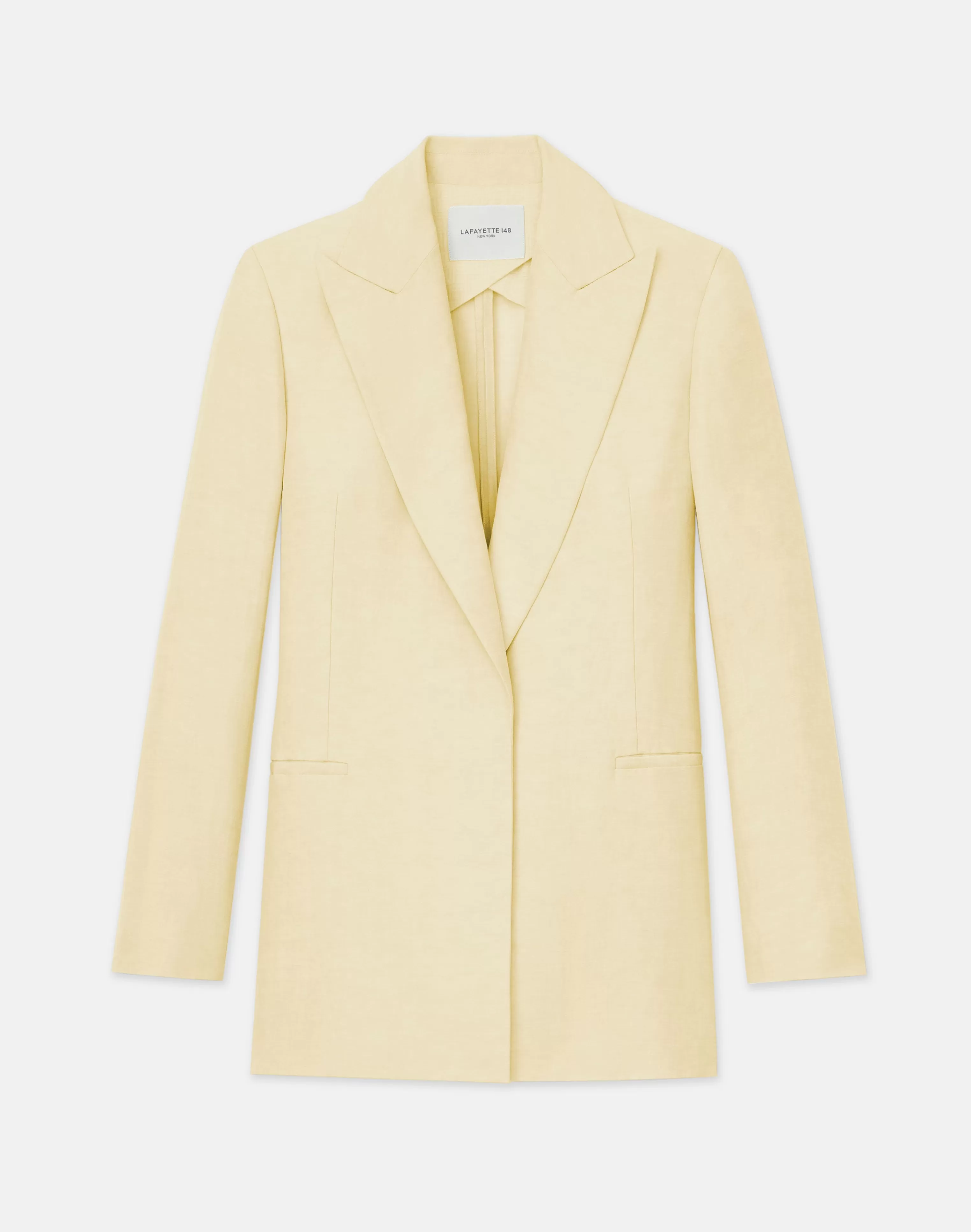 Linen-Viscose Peak Lapel Blazer<Lafayette 148 New York Cheap