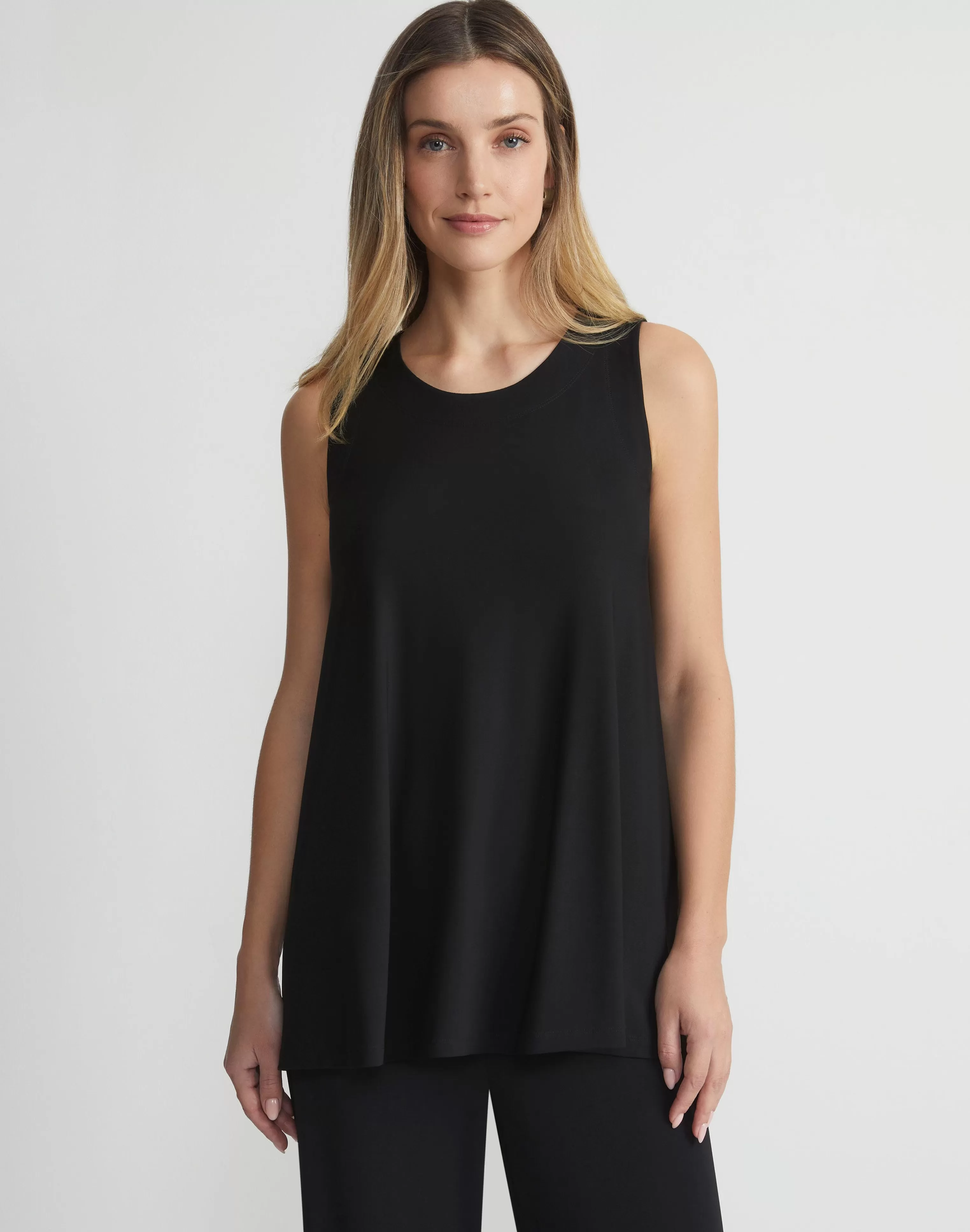 Matte Jersey Scoop Neck Tank<Lafayette 148 New York Cheap