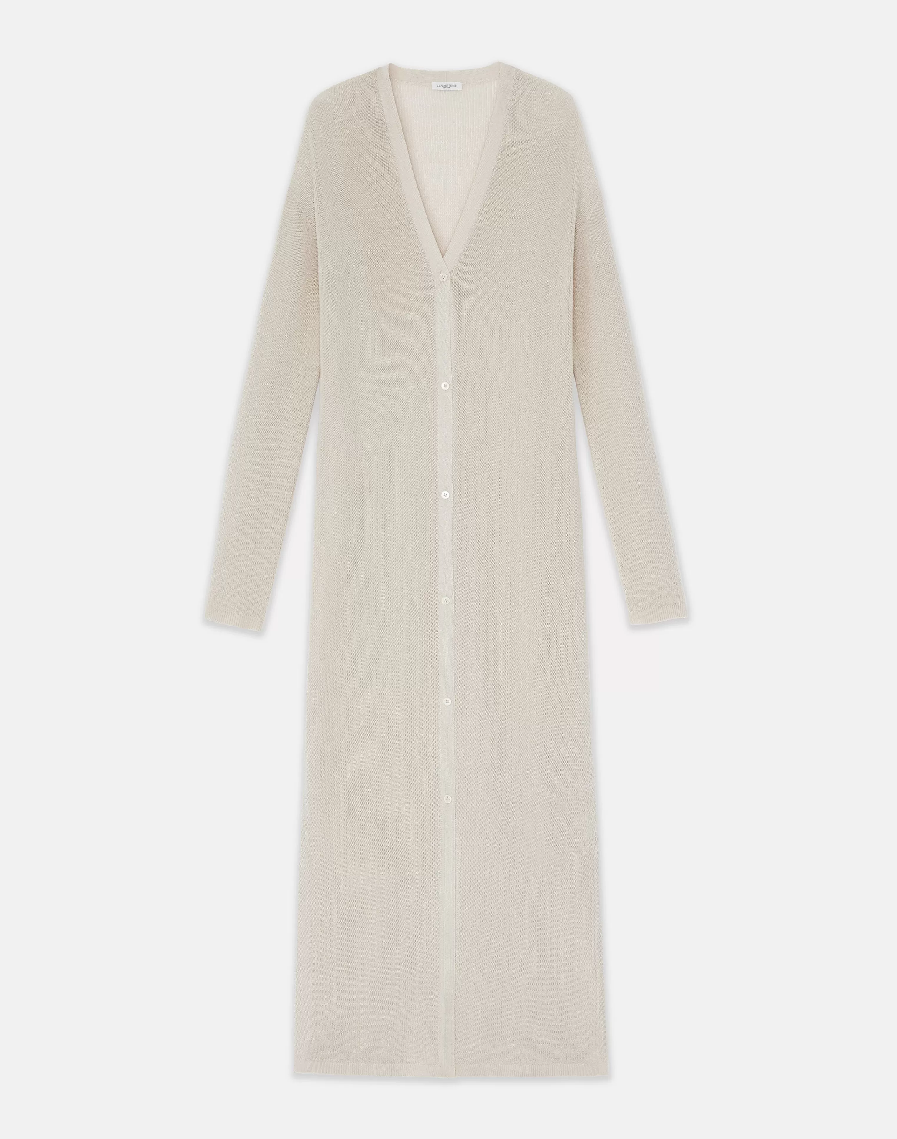 Mercerized Cotton Ribbed Duster Cardigan<Lafayette 148 New York Cheap