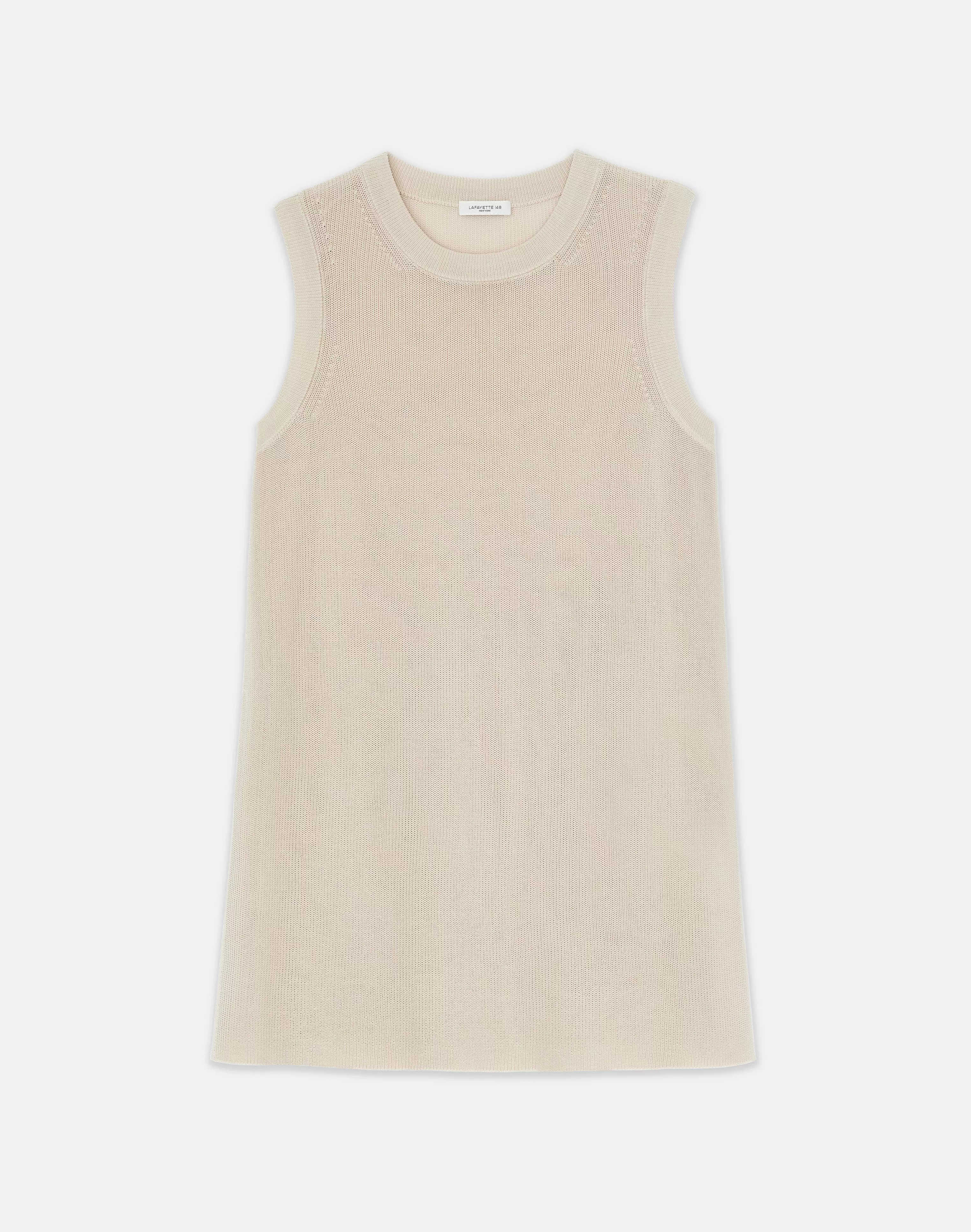 Mercerized Cotton Ribbed Tunic<Lafayette 148 New York Online