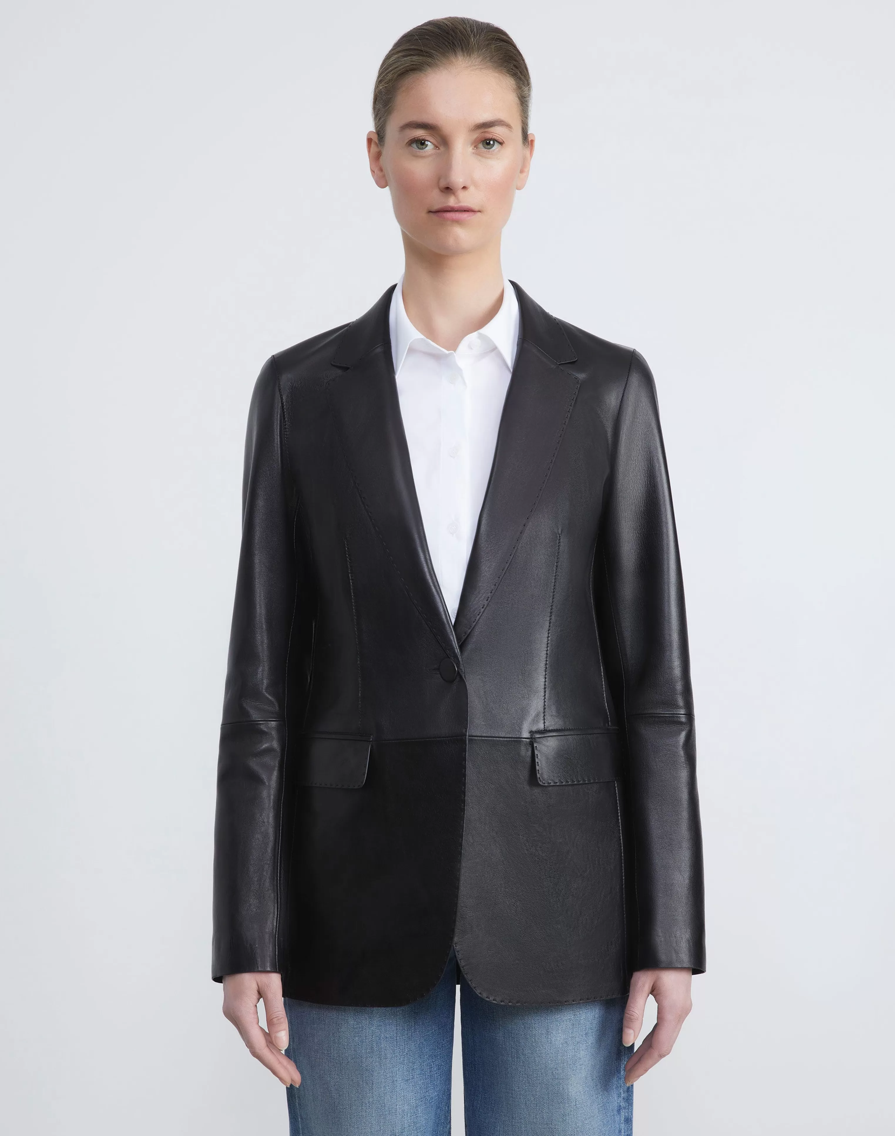 Nappa Leather Blazer<Lafayette 148 New York Best