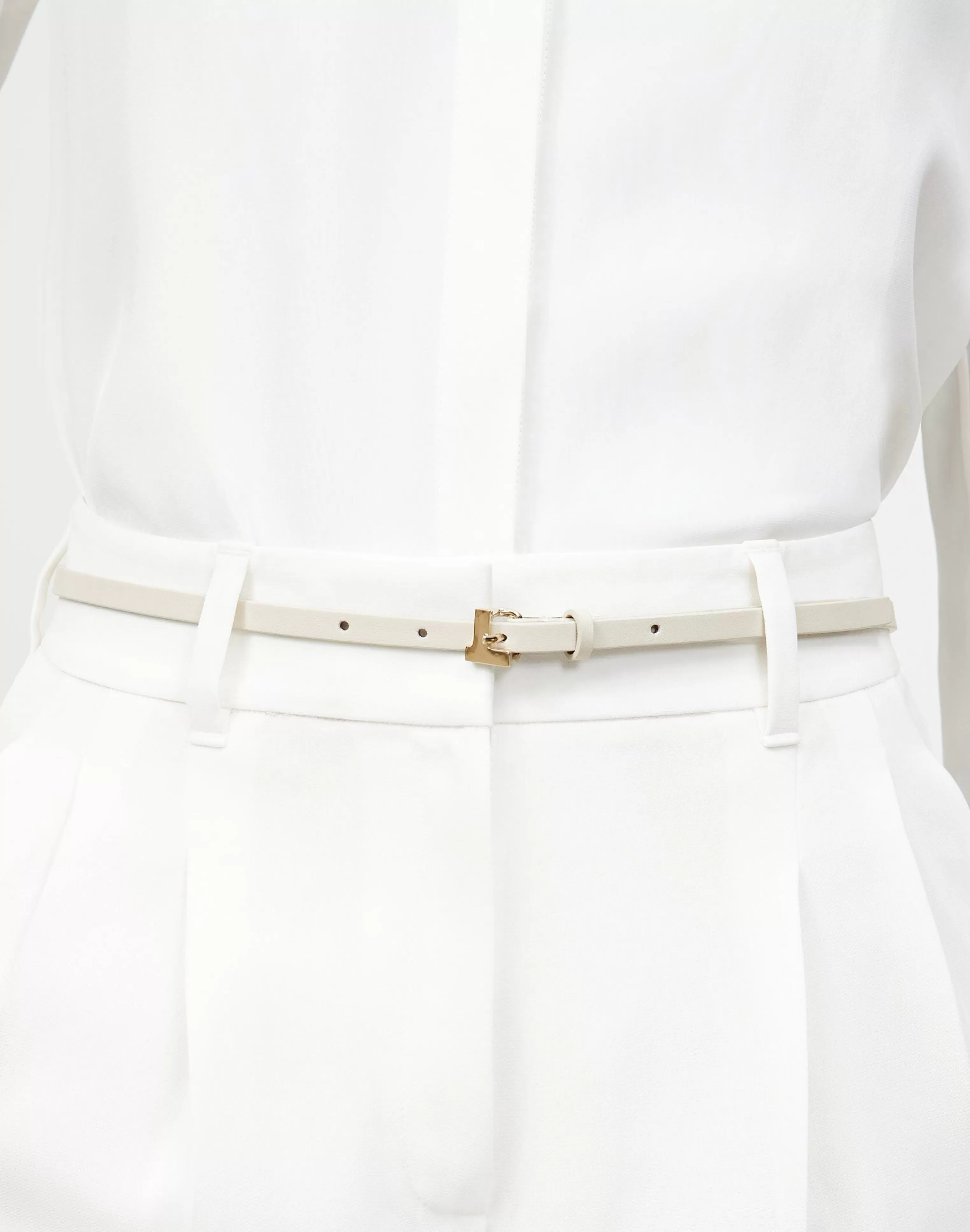 Nappa Leather L Beam Skinny Belt<Lafayette 148 New York New