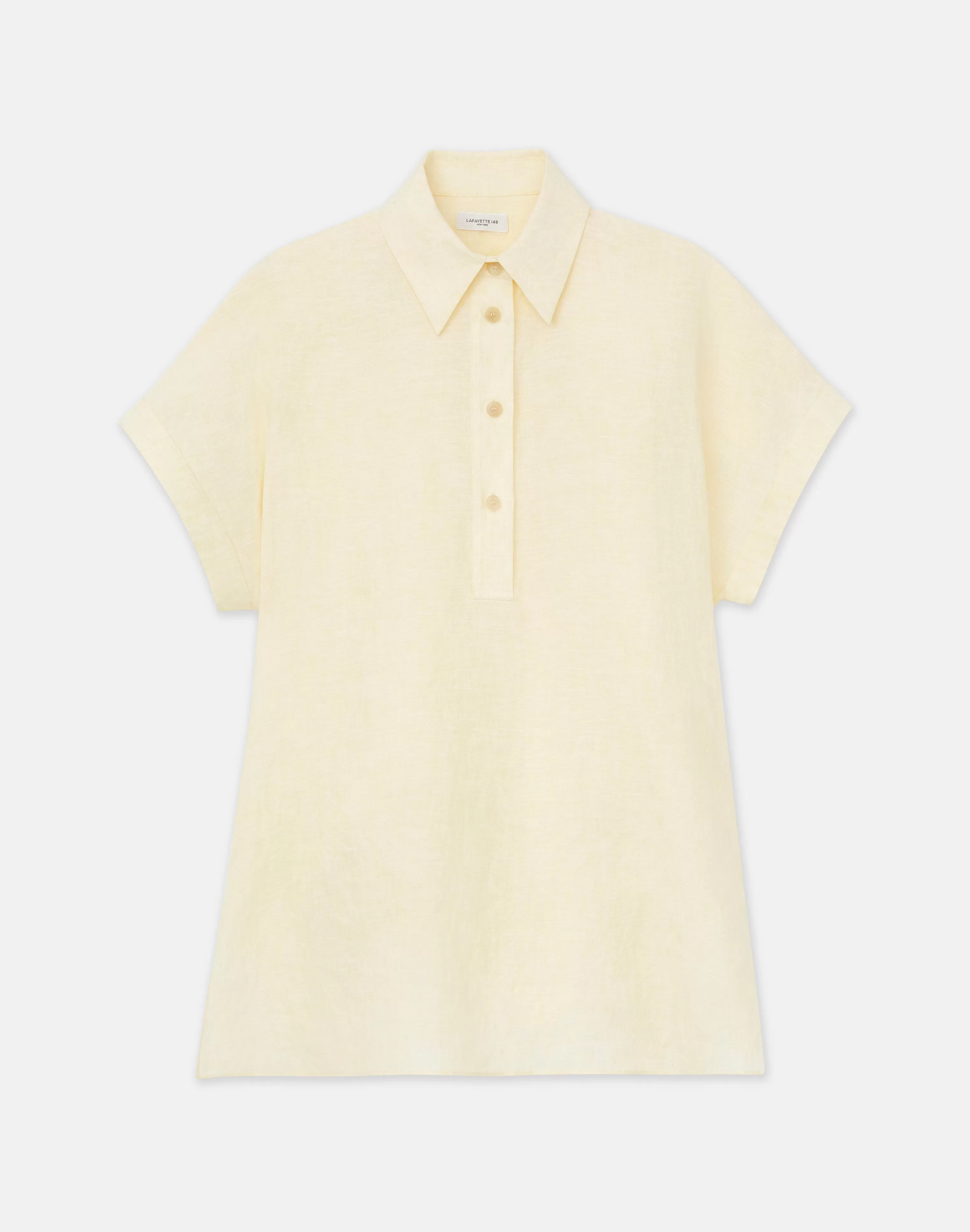 Organic Linen Dolman Polo<Lafayette 148 New York Flash Sale