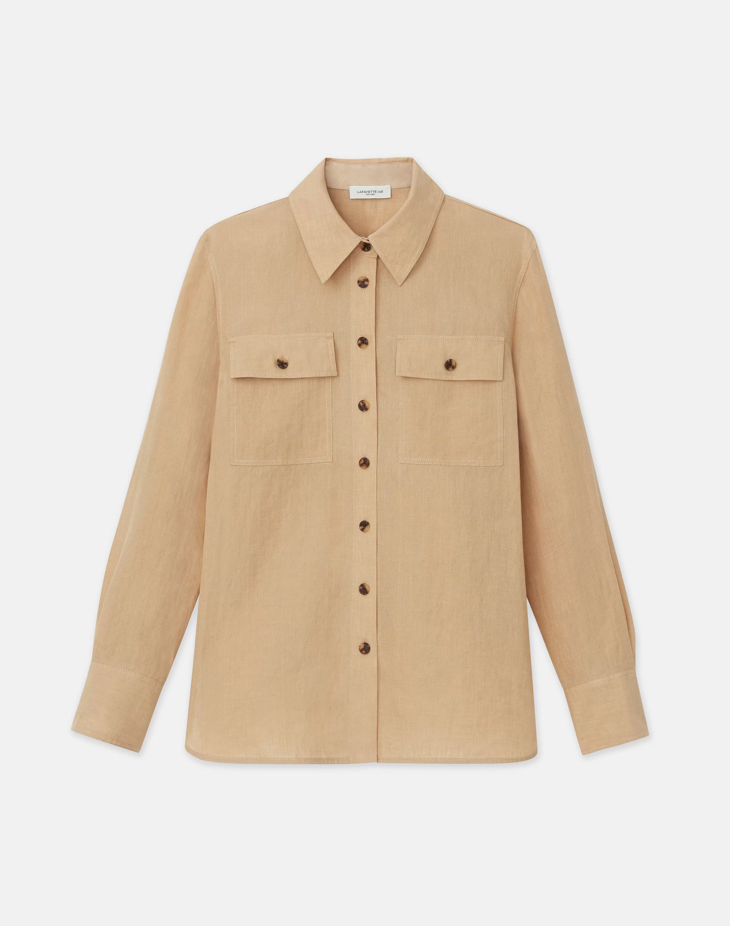 Organic Linen Shirt Jacket<Lafayette 148 New York Best