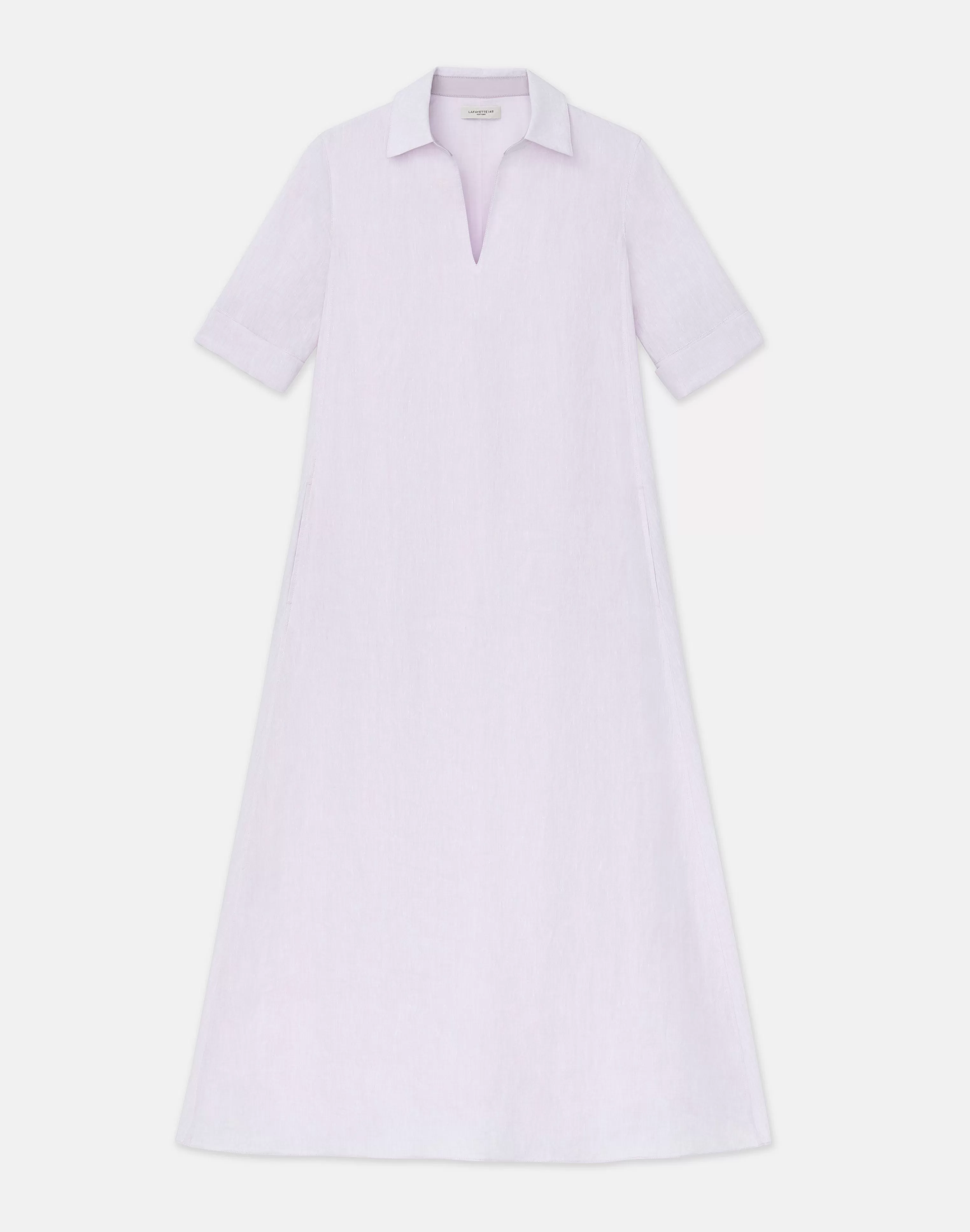 Organic Linen Short Sleeve Popover Dress<Lafayette 148 New York Best