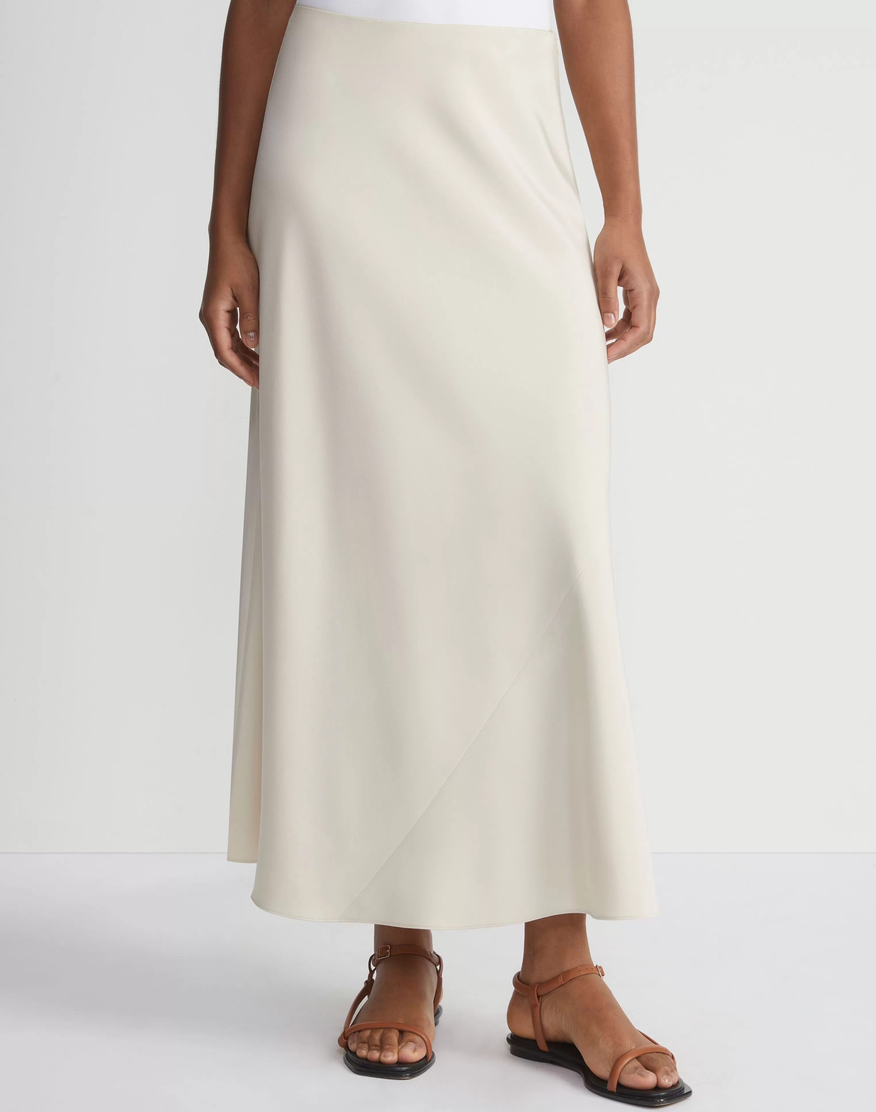 Organic Silk Stretch Crepe De Chine Bias Skirt<Lafayette 148 New York Clearance