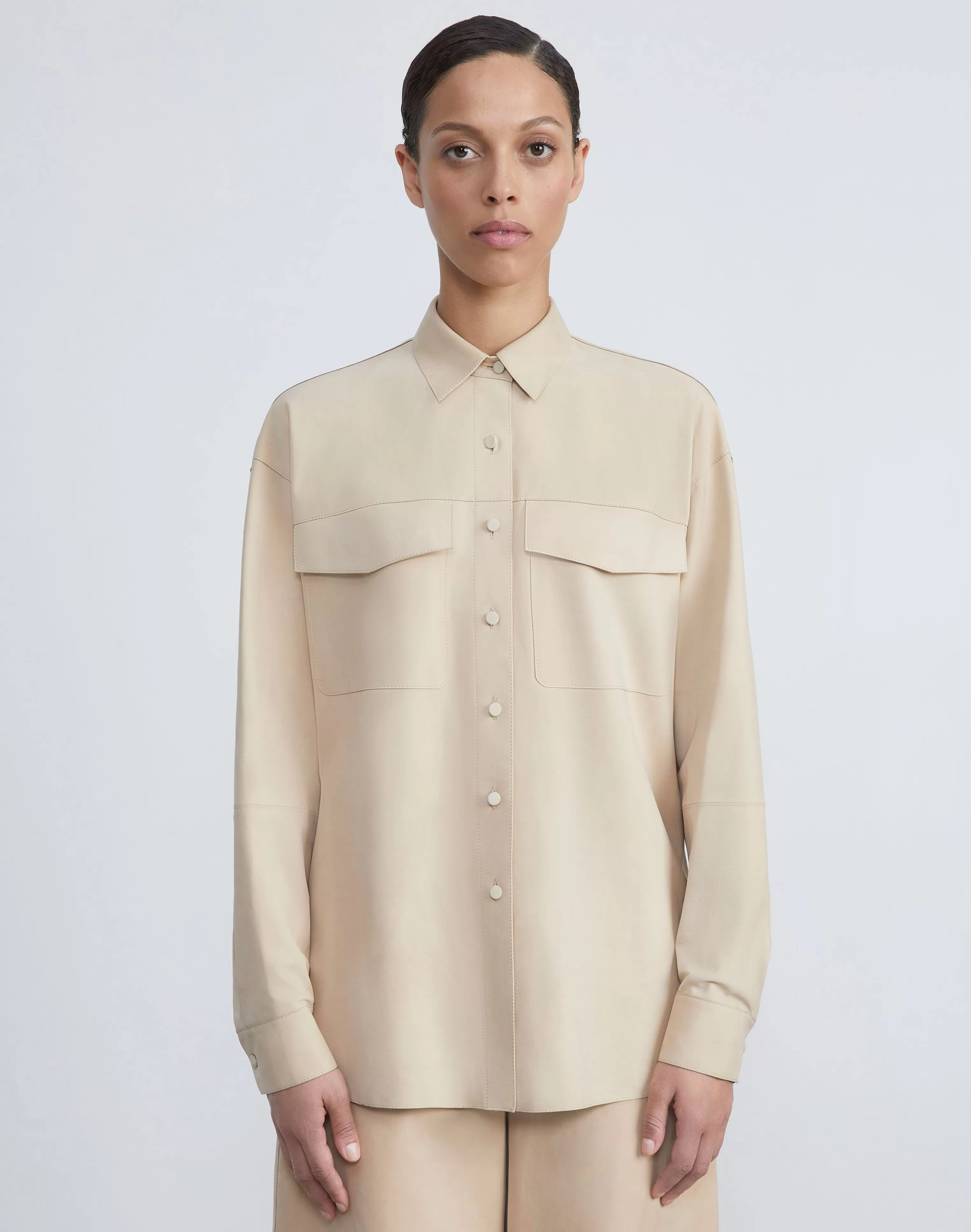 Paperfine Suede Shirt Jacket<Lafayette 148 New York Hot