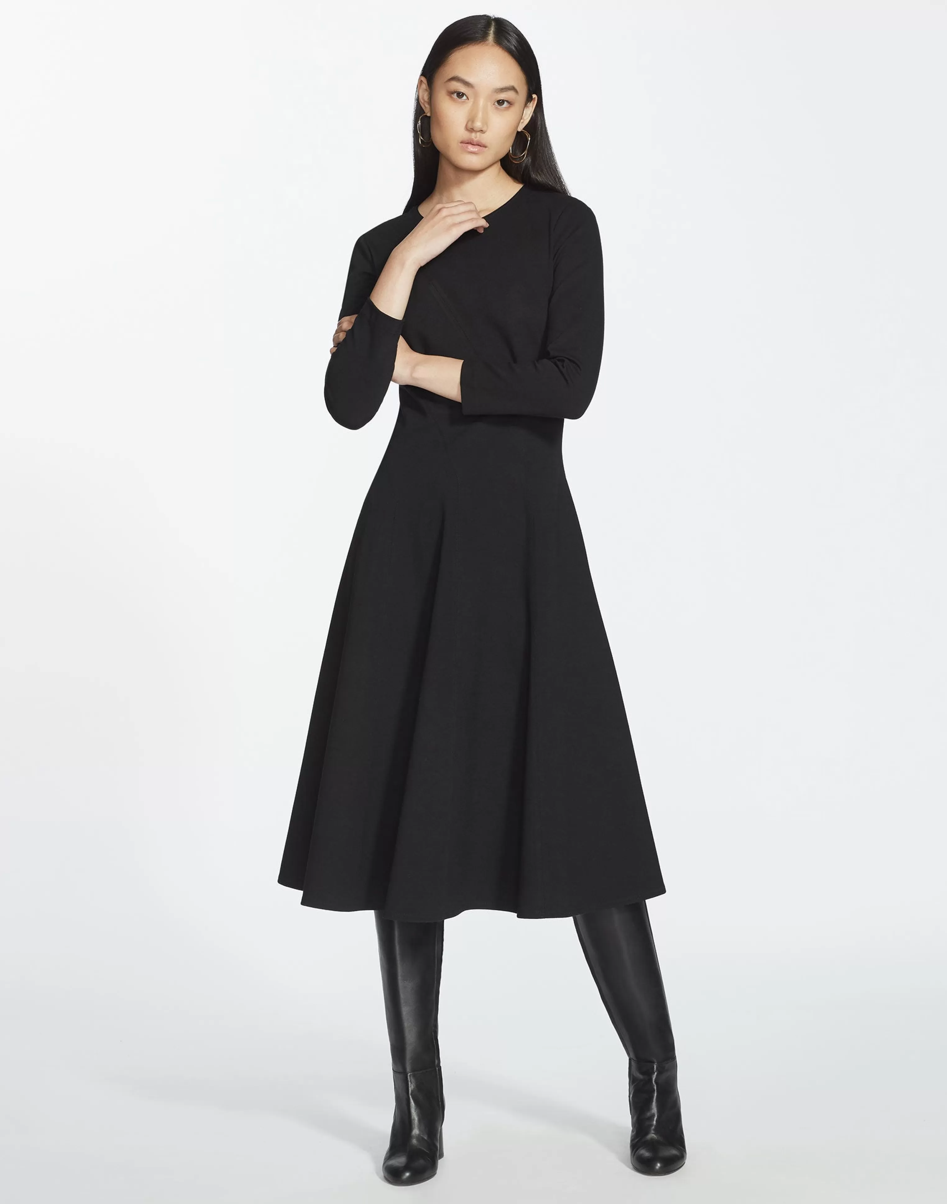 Punto Milano Flared Midi Dress<Lafayette 148 New York Discount