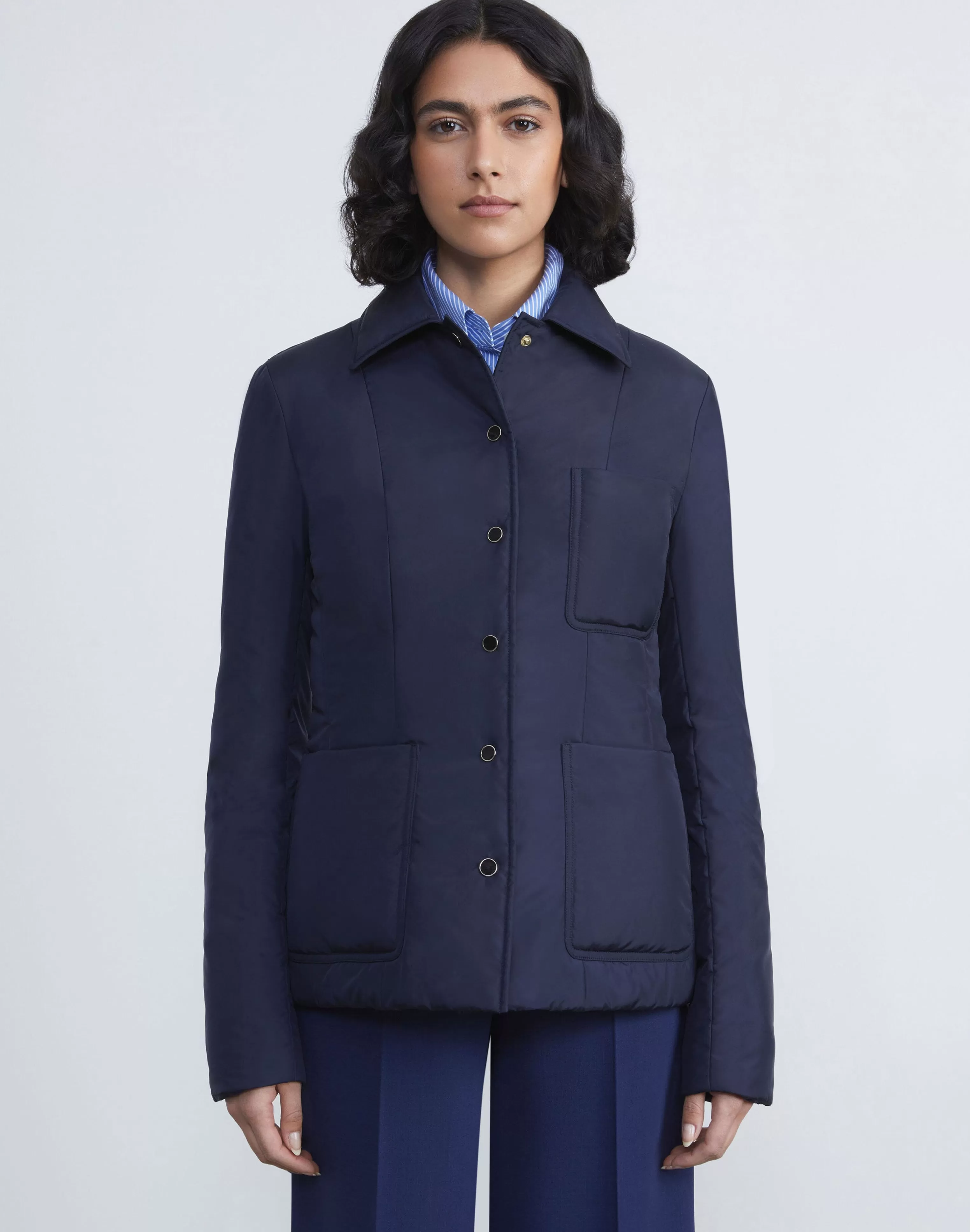 Recycled Poly Quilted Tailored Chore Jacket<Lafayette 148 New York Flash Sale