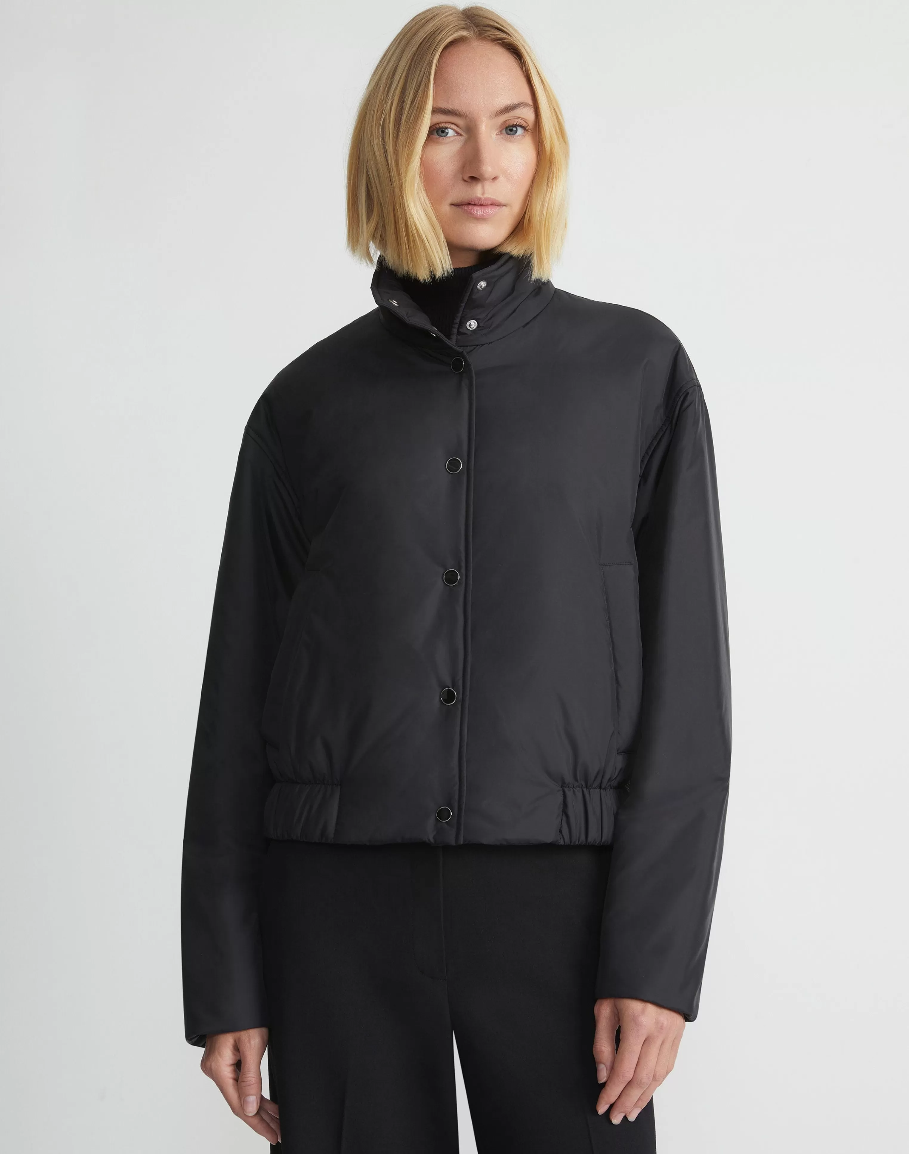 Recycled Poly Stand Collar Puffer Jacket<Lafayette 148 New York Fashion